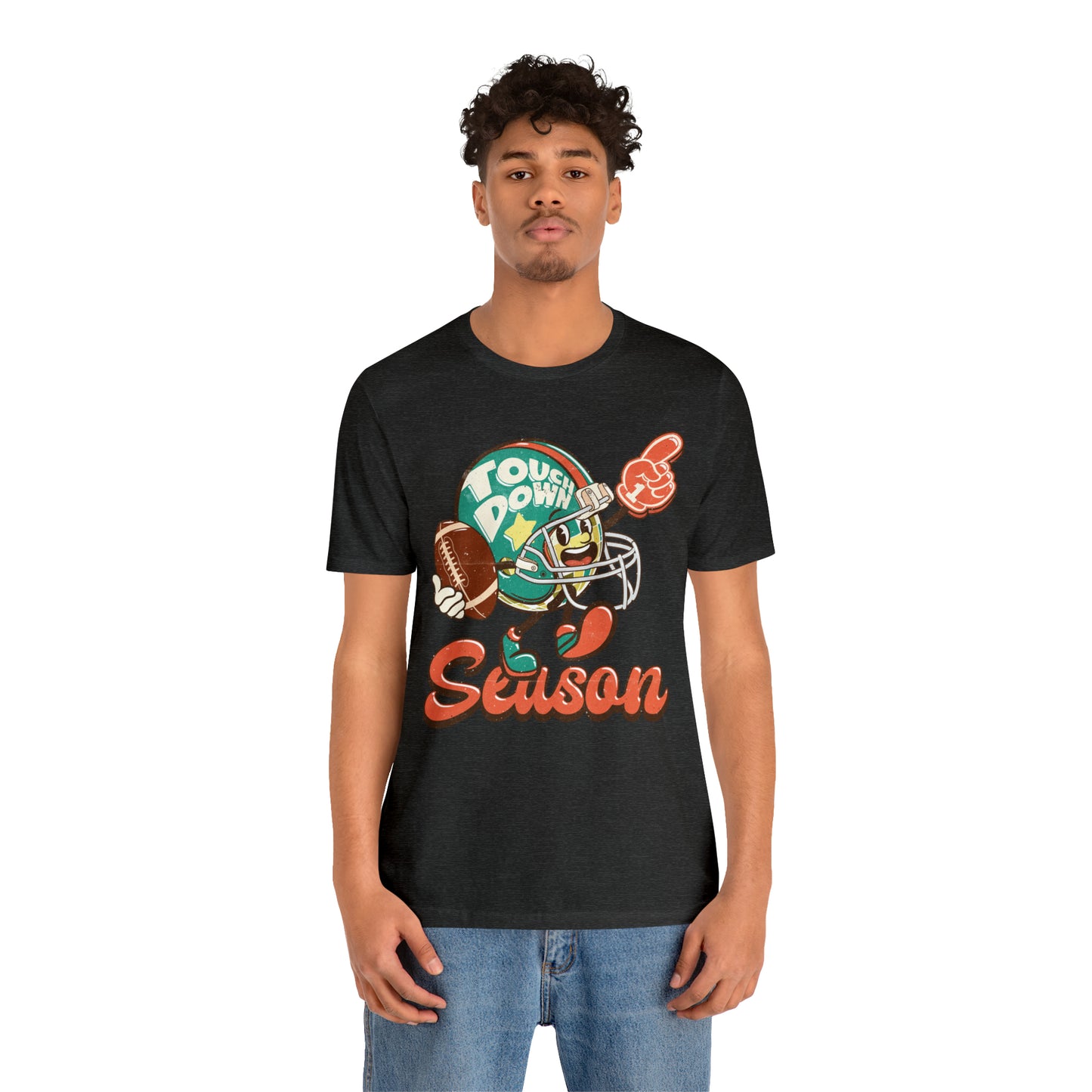 Football Season Football Helmet Character Holding Football T-Shirt