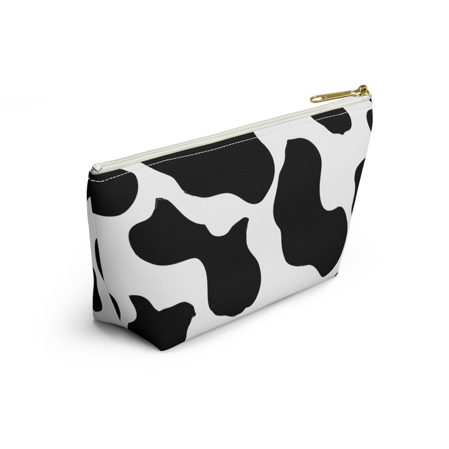 Country Black and White Cow Print Design Accessory Pouch w T-bottom