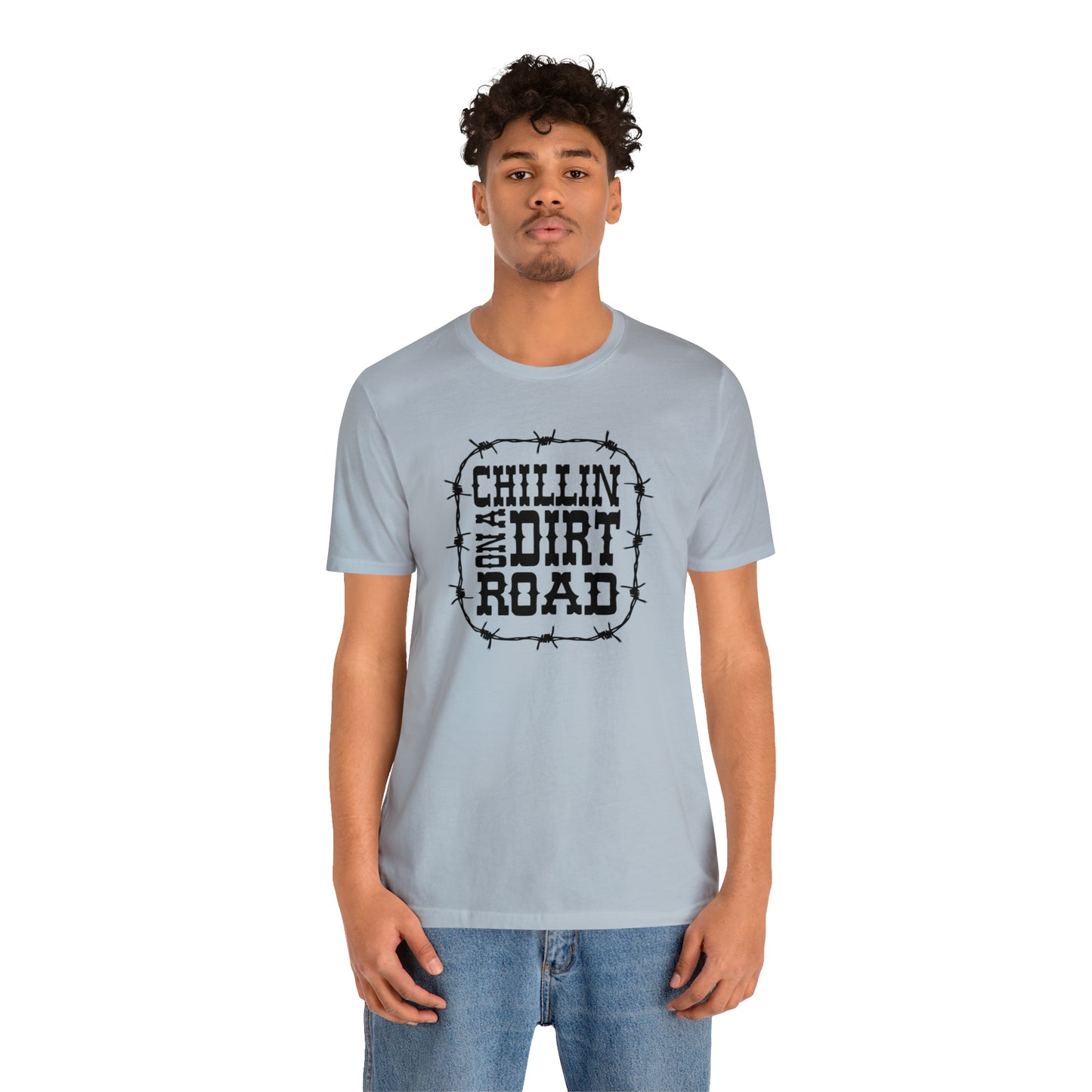 "Chillin' on a Dirt Road" Unisex Jersey Short Sleeve Tee