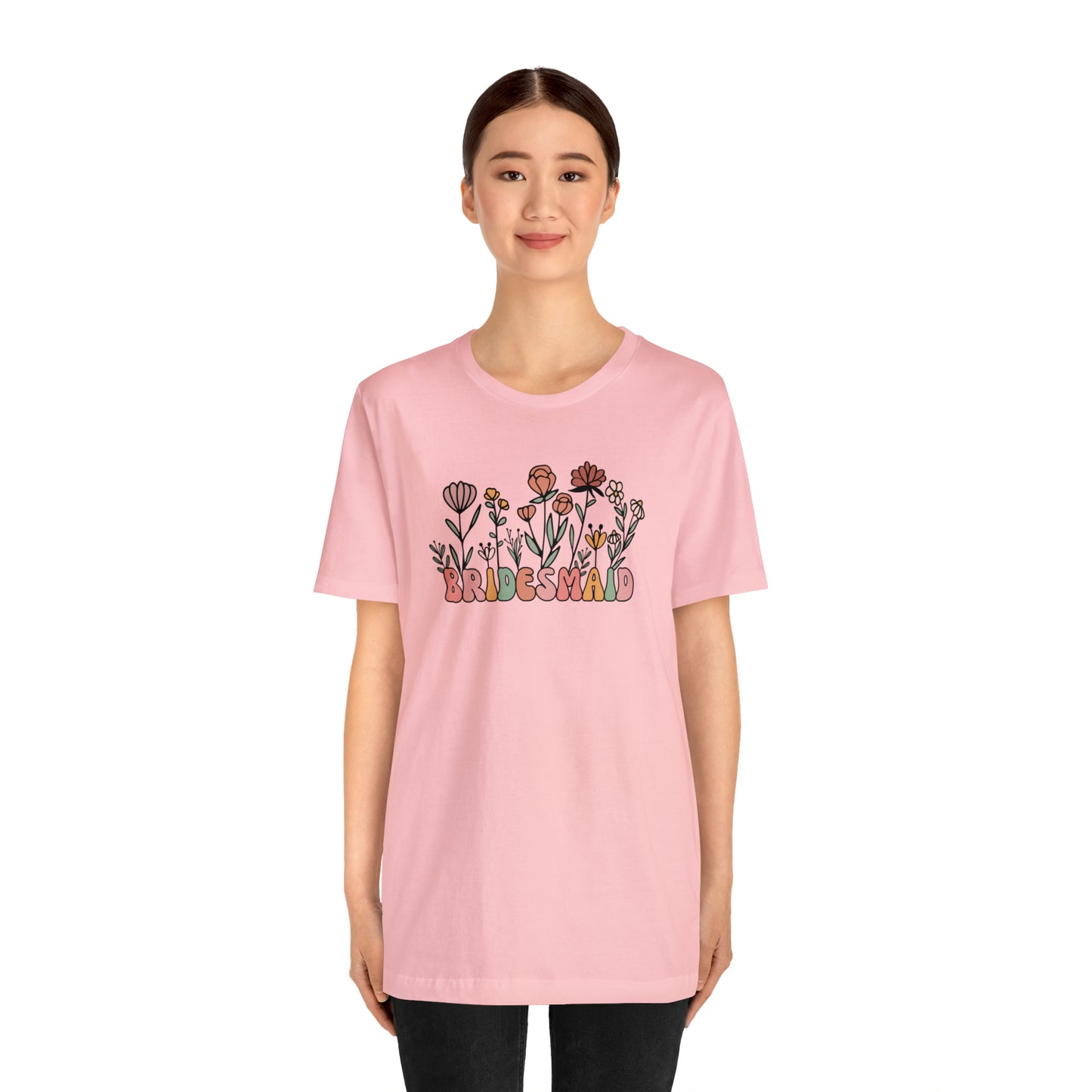 Boho Floral Bridesmaid T-Shirt