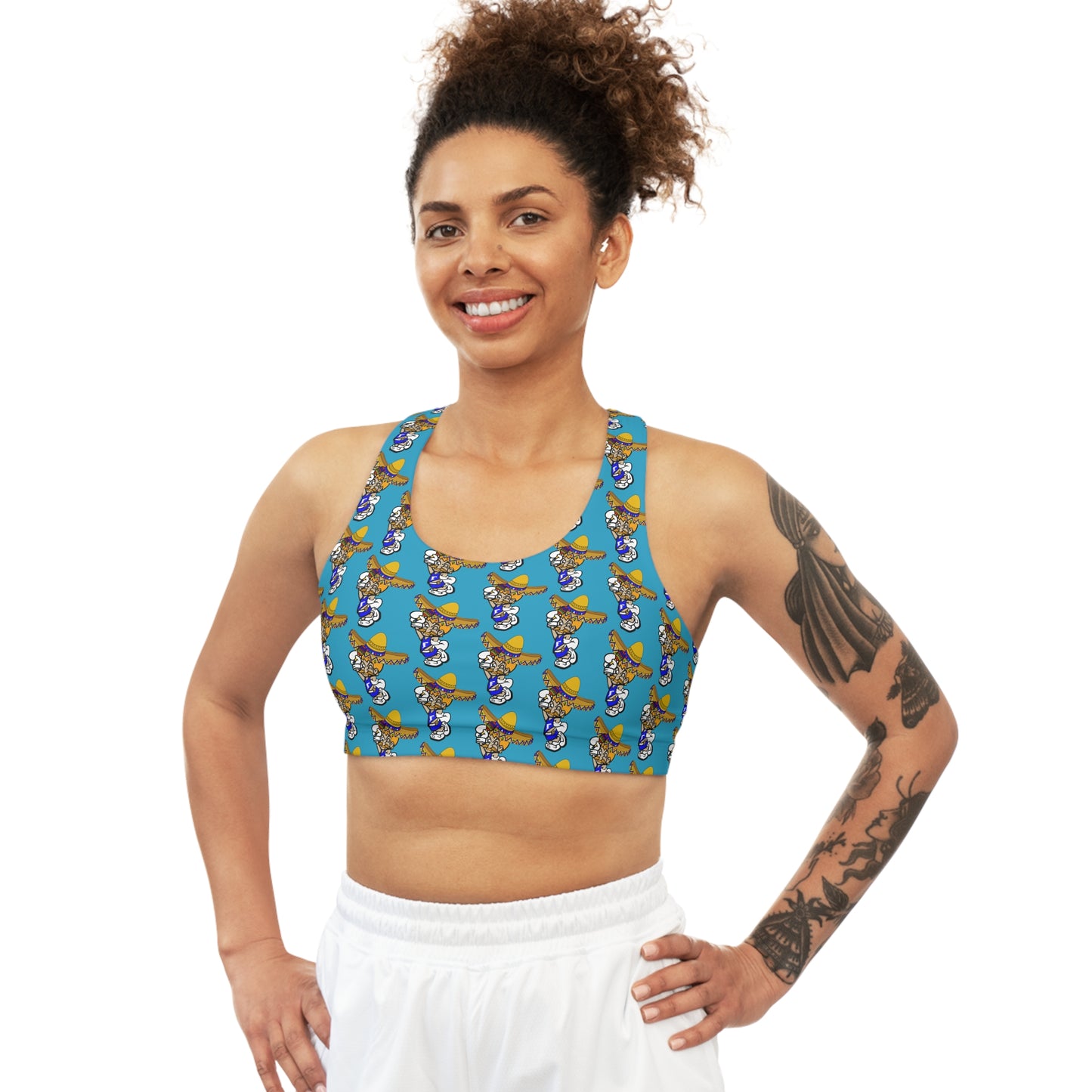 Sombrero Midget Seamless Sports Bra - Turquoise