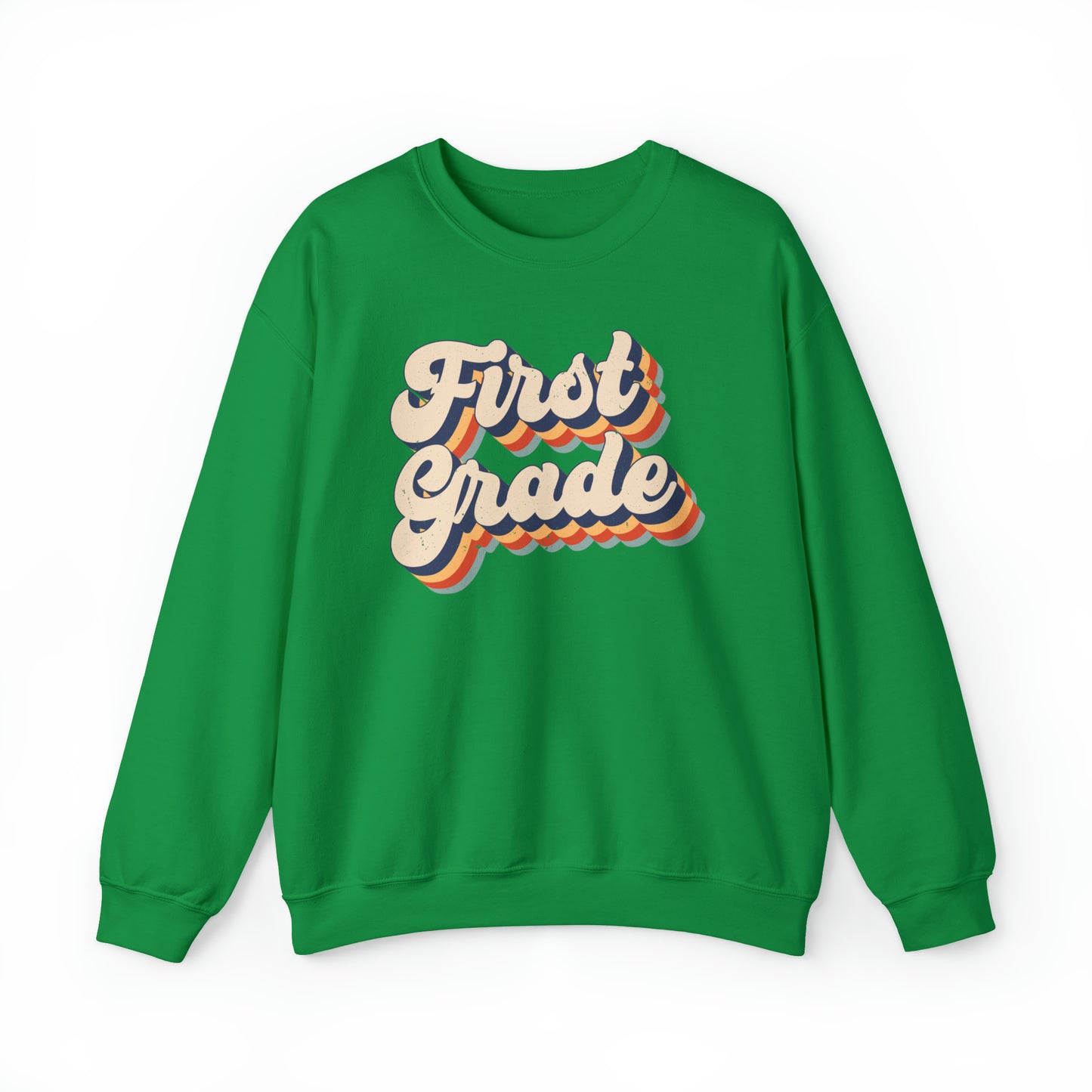 Retro 1st Grade Unisex Heavy Blend™ Crewneck Sweatshirt