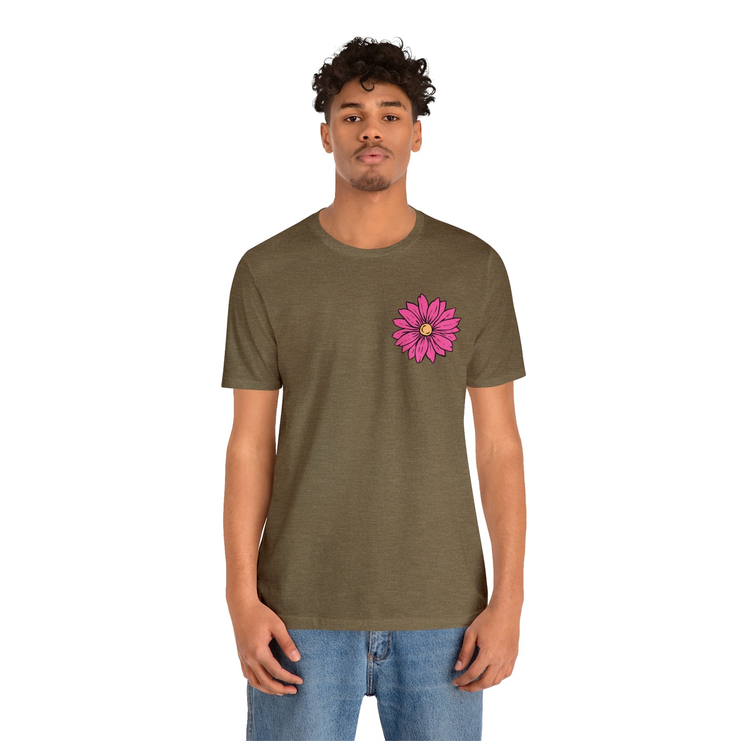 TWO SIDED Positive Energy T-Shirt (Flower on Front - Positive Energy on Back) Christian T-Shirt