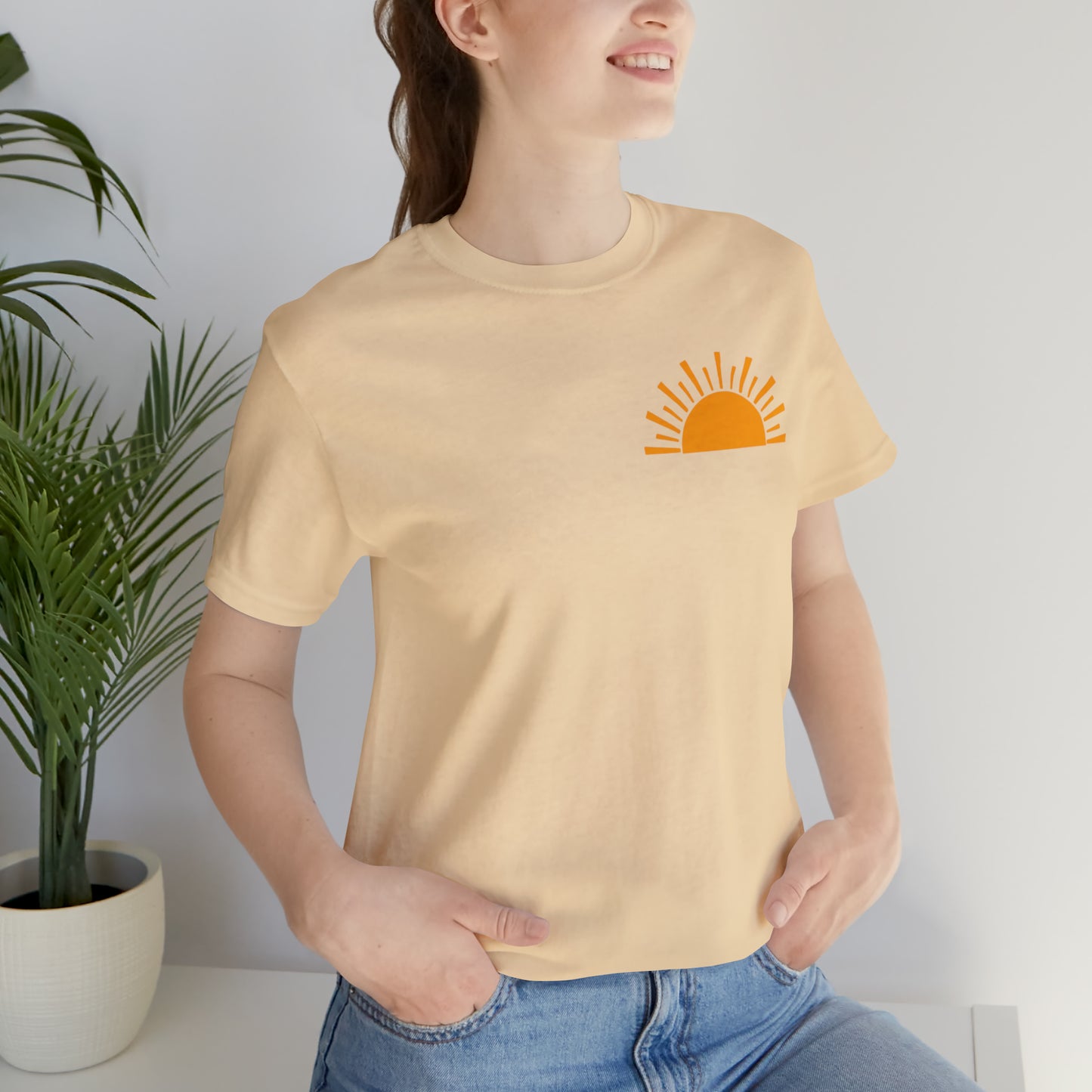 "Sunshine on My Mind"  (Front and Back Design)  Unisex Jersey Short Sleeve Tee