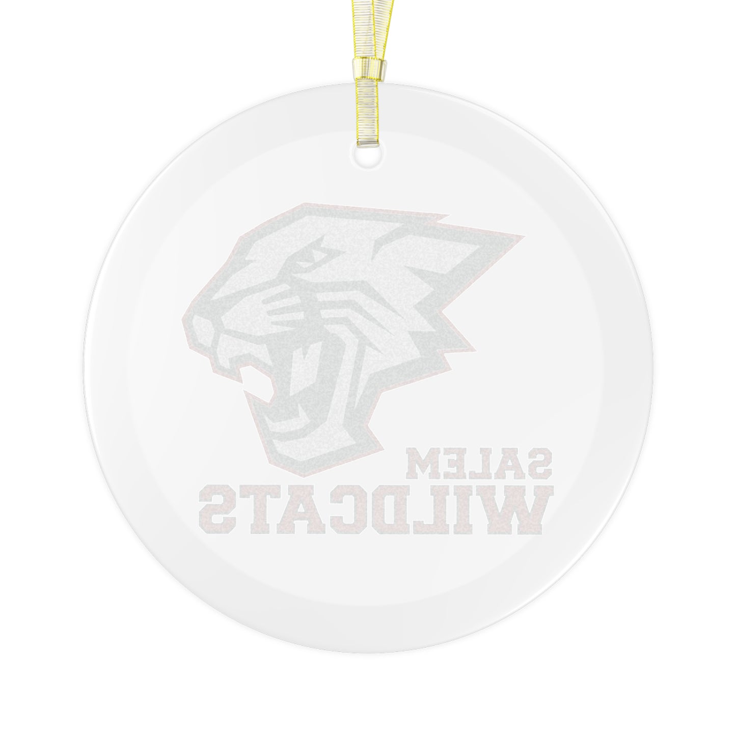 Salem Wildcat - Red Print Glass Ornament