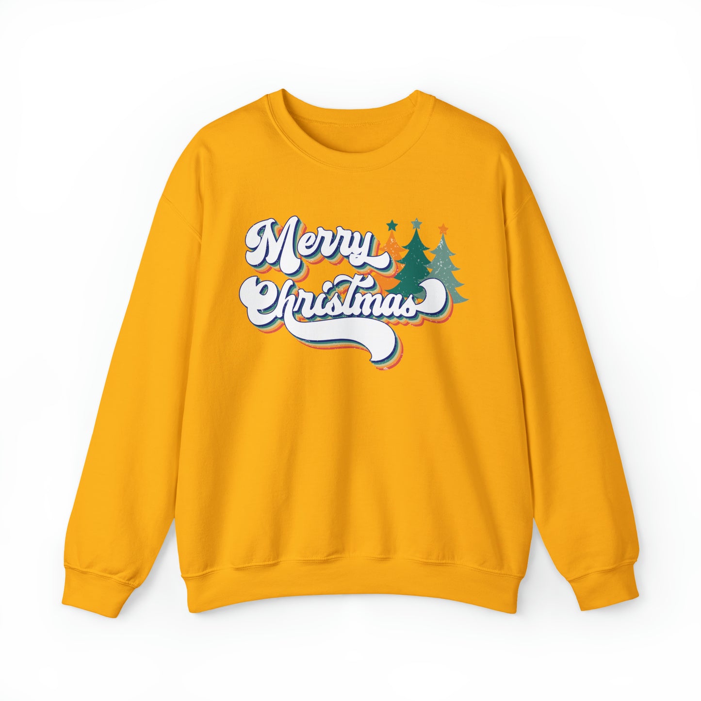 Retro Merry Christmas Heavyweight Crewneck Sweatshirt