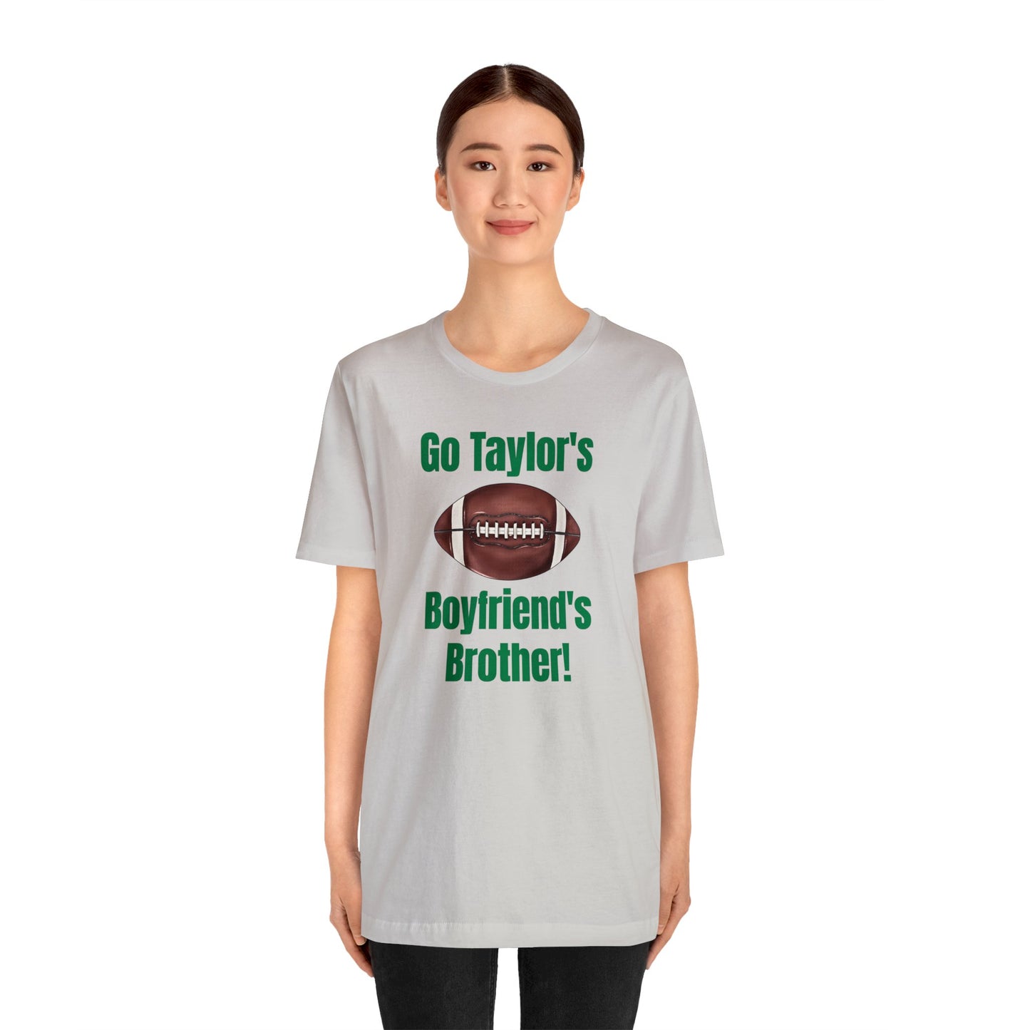 Go Taylor's Boyfriend's Brother Kelce Shirt Bella Jersey Short Sleeve Tee (Unisex)