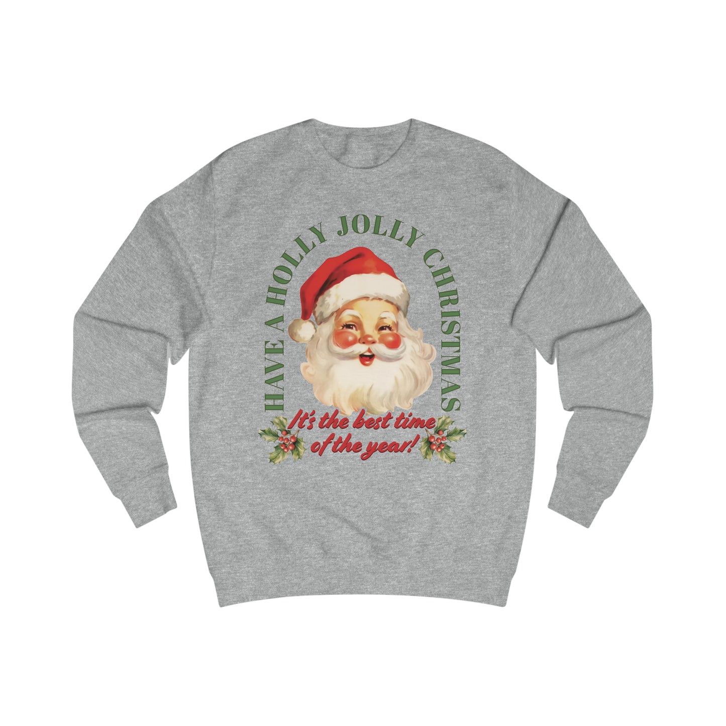 Have a Holly Jolly Christmas Arched Classic Santa Unisex Heavy Blend™ Crewneck Sweatshirt