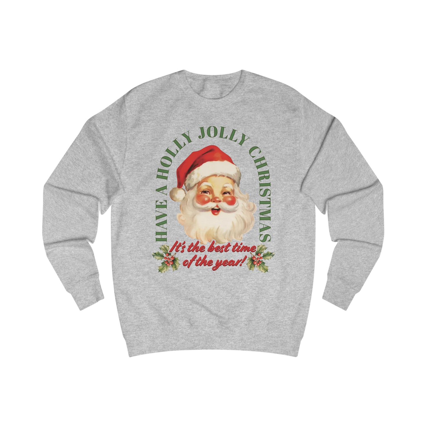 Have a Holly Jolly Christmas Arched Classic Santa Unisex Heavy Blend™ Crewneck Sweatshirt