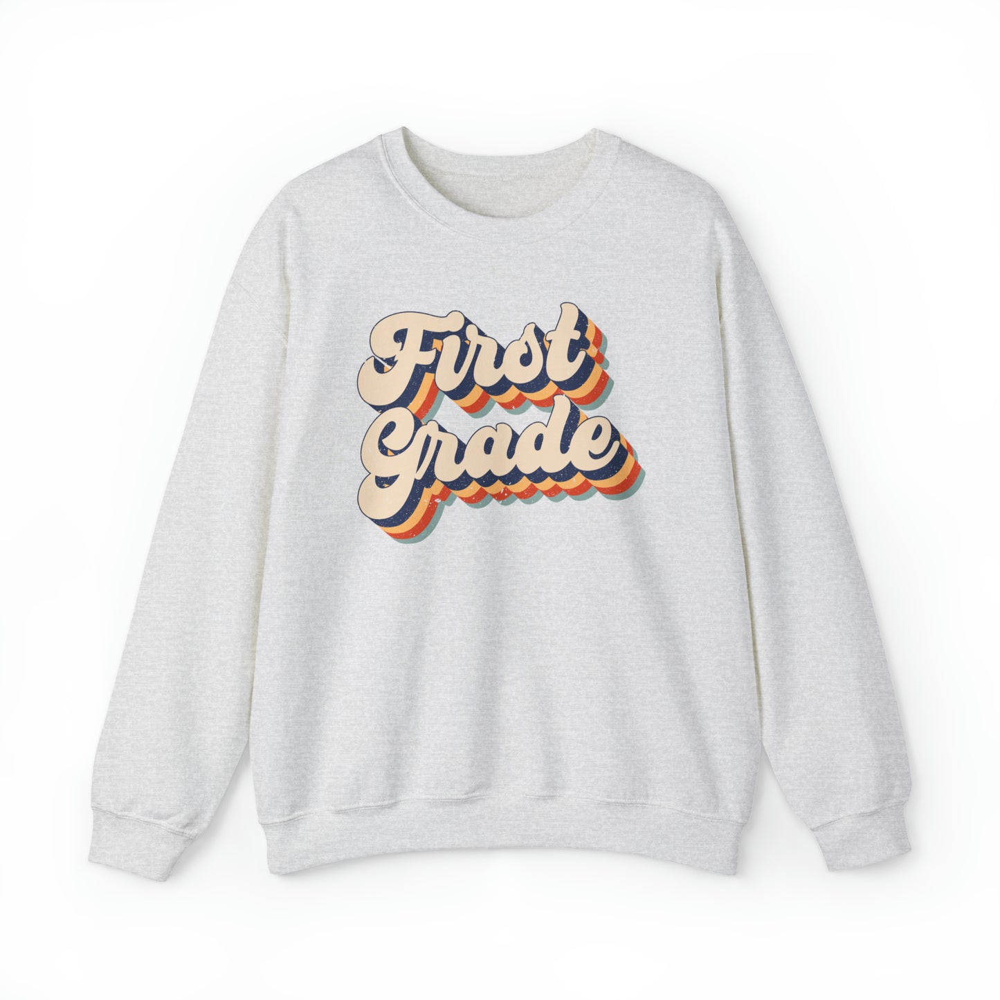 Retro 1st Grade Unisex Heavy Blend™ Crewneck Sweatshirt