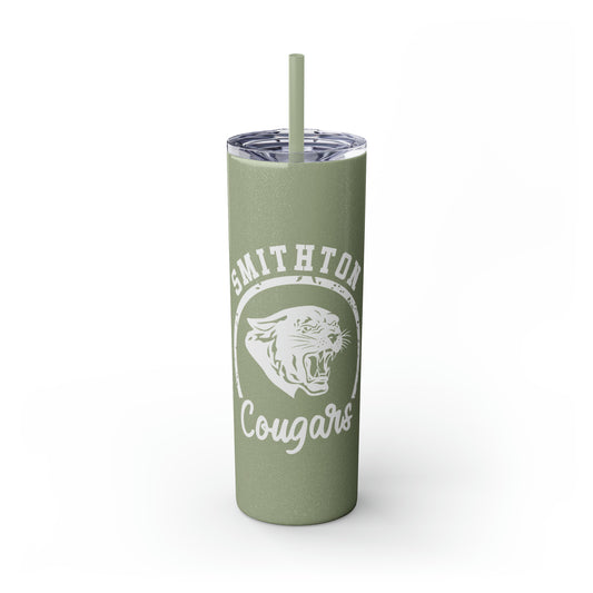 Smithton Cougars Skinny Tumbler with Straw, 20oz