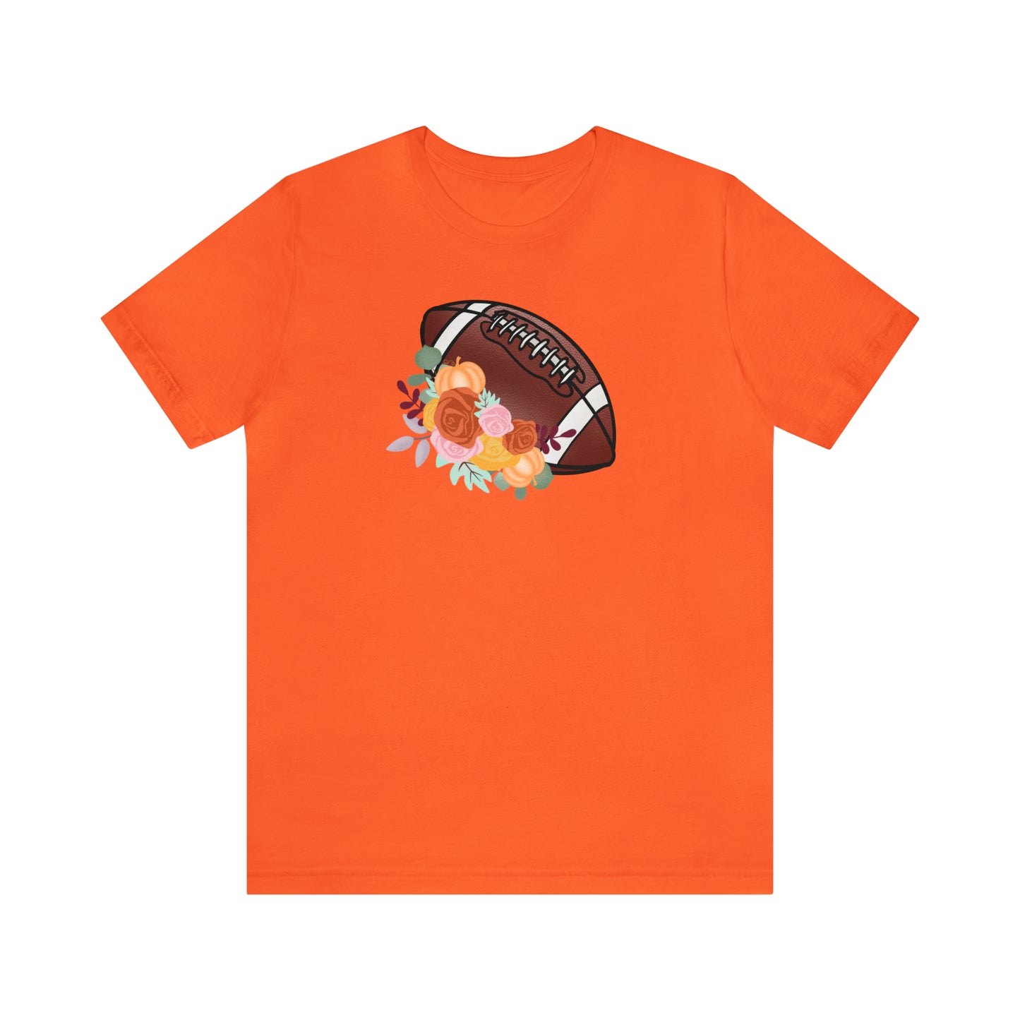 Fall Floral Football  T-Shirt