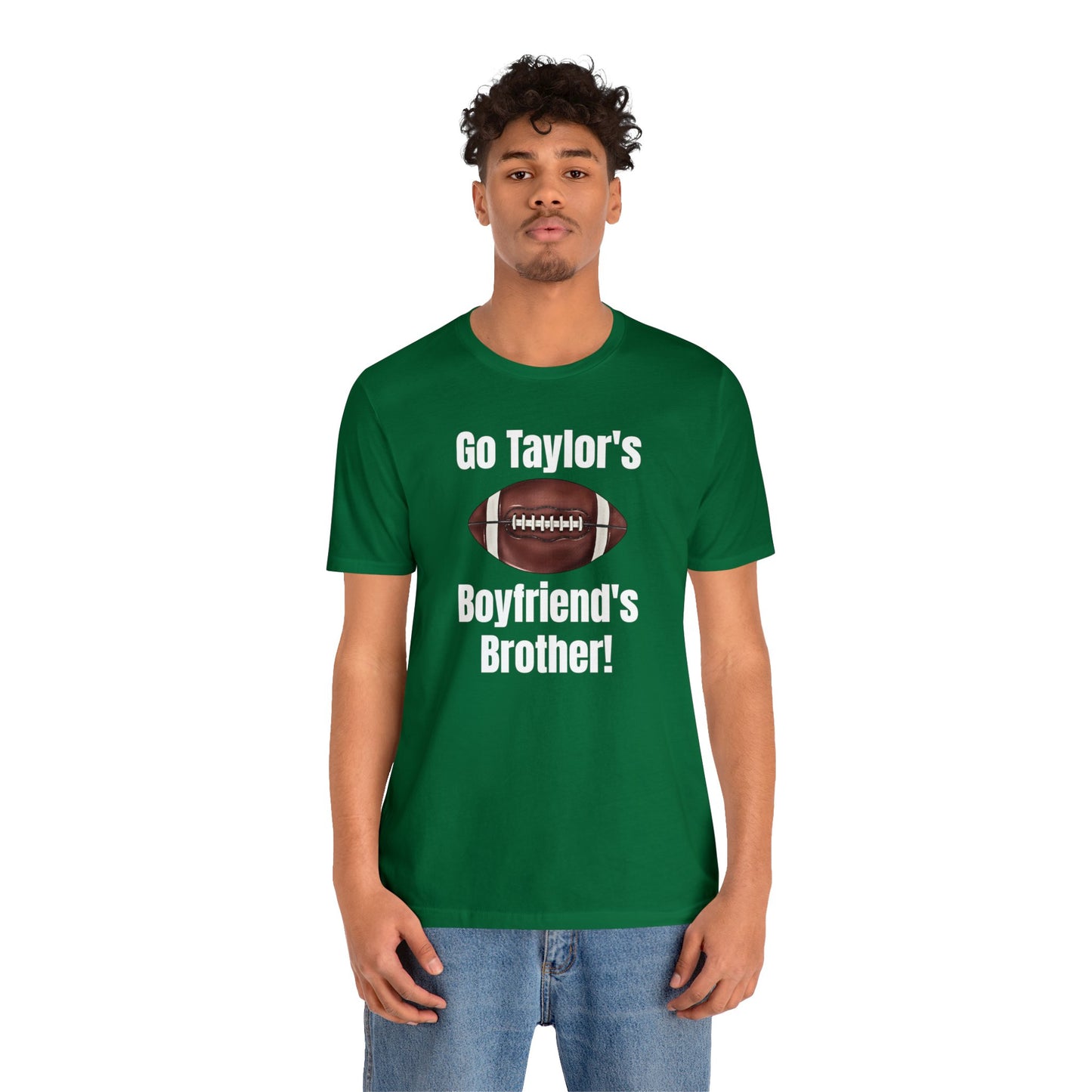 Go Taylor's Boyfriend's Brother Kelce Shirt Bella Jersey Short Sleeve Tee (Unisex)