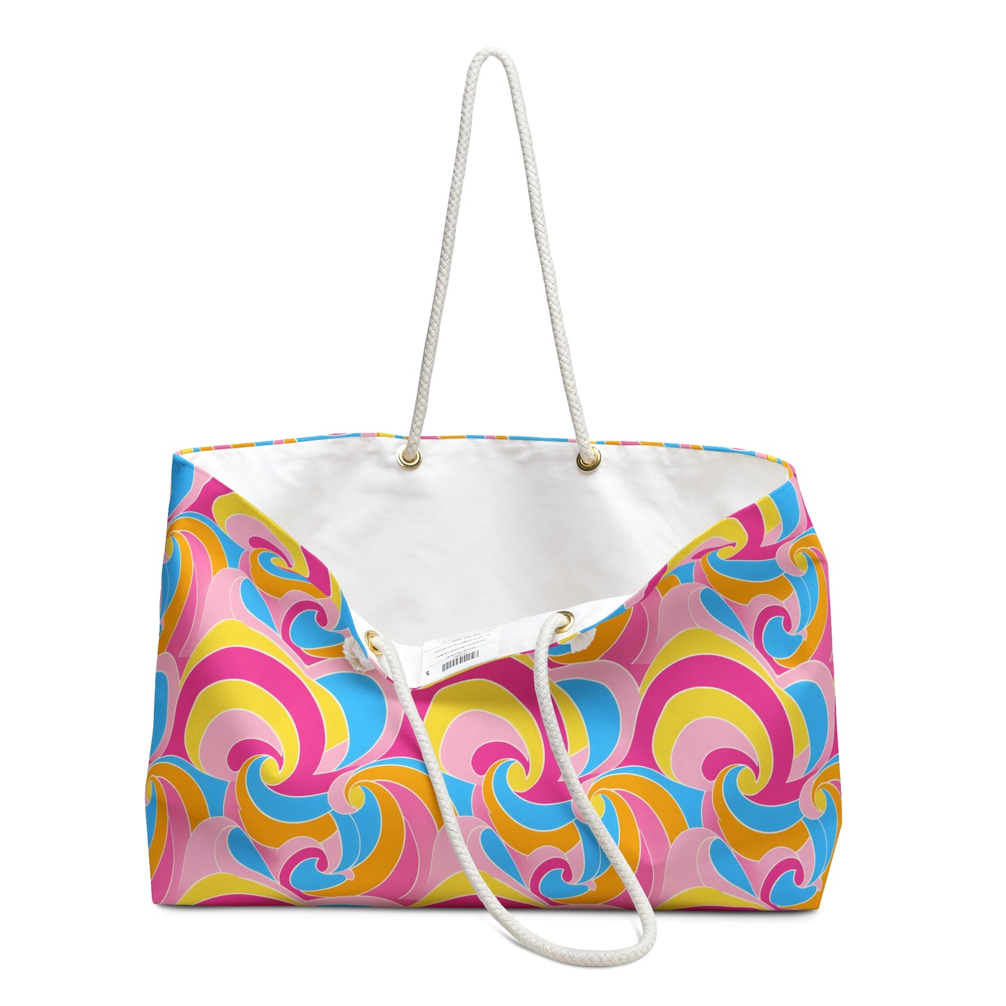 Pink and Blue Swirl Weekender Bag