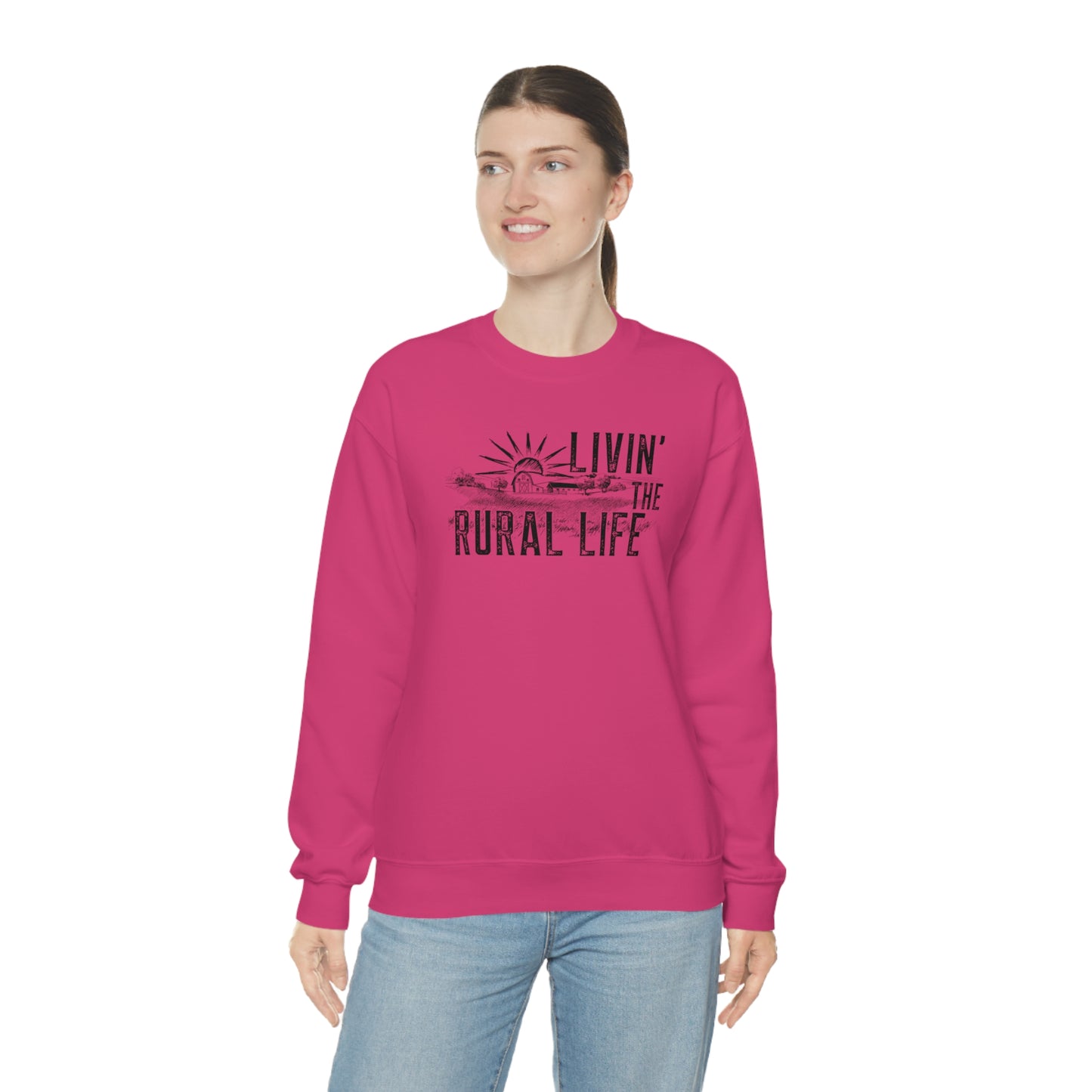 "Livin' the Rural Life" - Unisex Heavy Blend™ Crewneck Sweatshirt