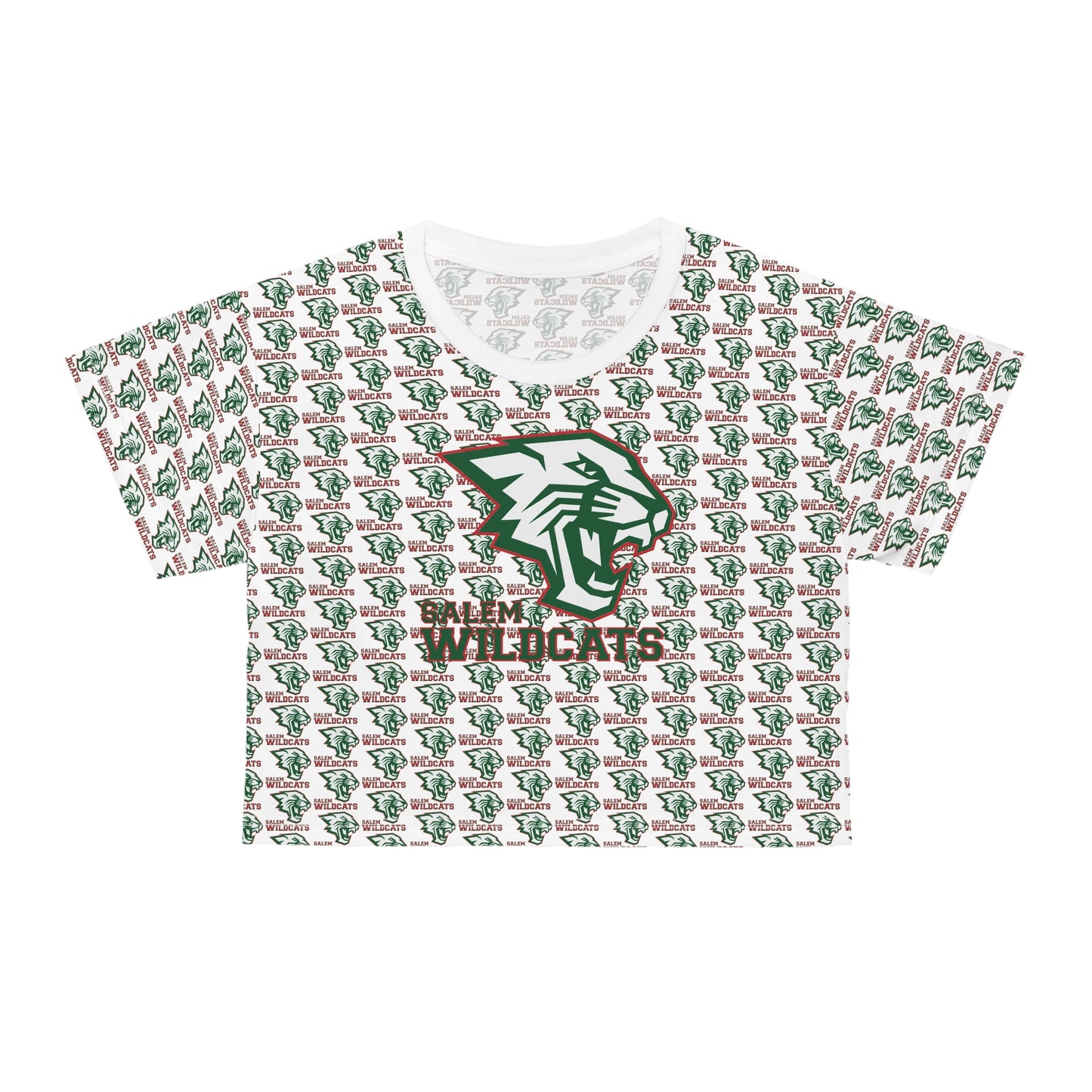 Salem Wildcats Full Pattern Crop Tee