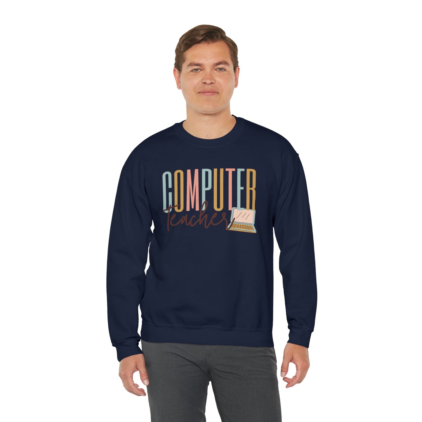 Computer Teacher Heavyweight Crewneck Sweatshirt