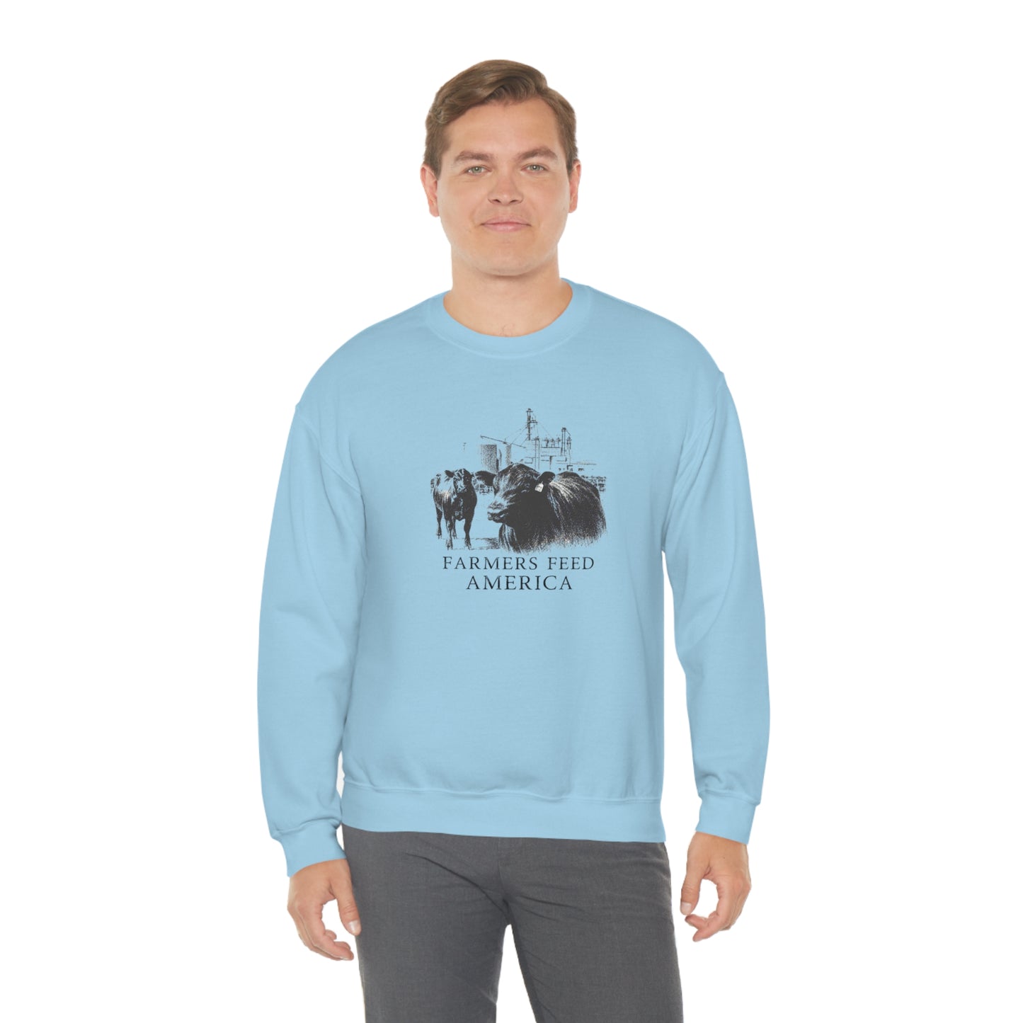 "Farmers Feed America" - Unisex Heavy Blend™ Crewneck Sweatshirt