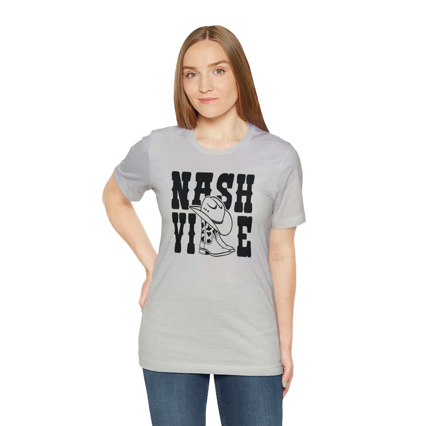 Nashville Country Shirts with Cowboy Boots as LL Unisex Jersey Short Sleeve Tee