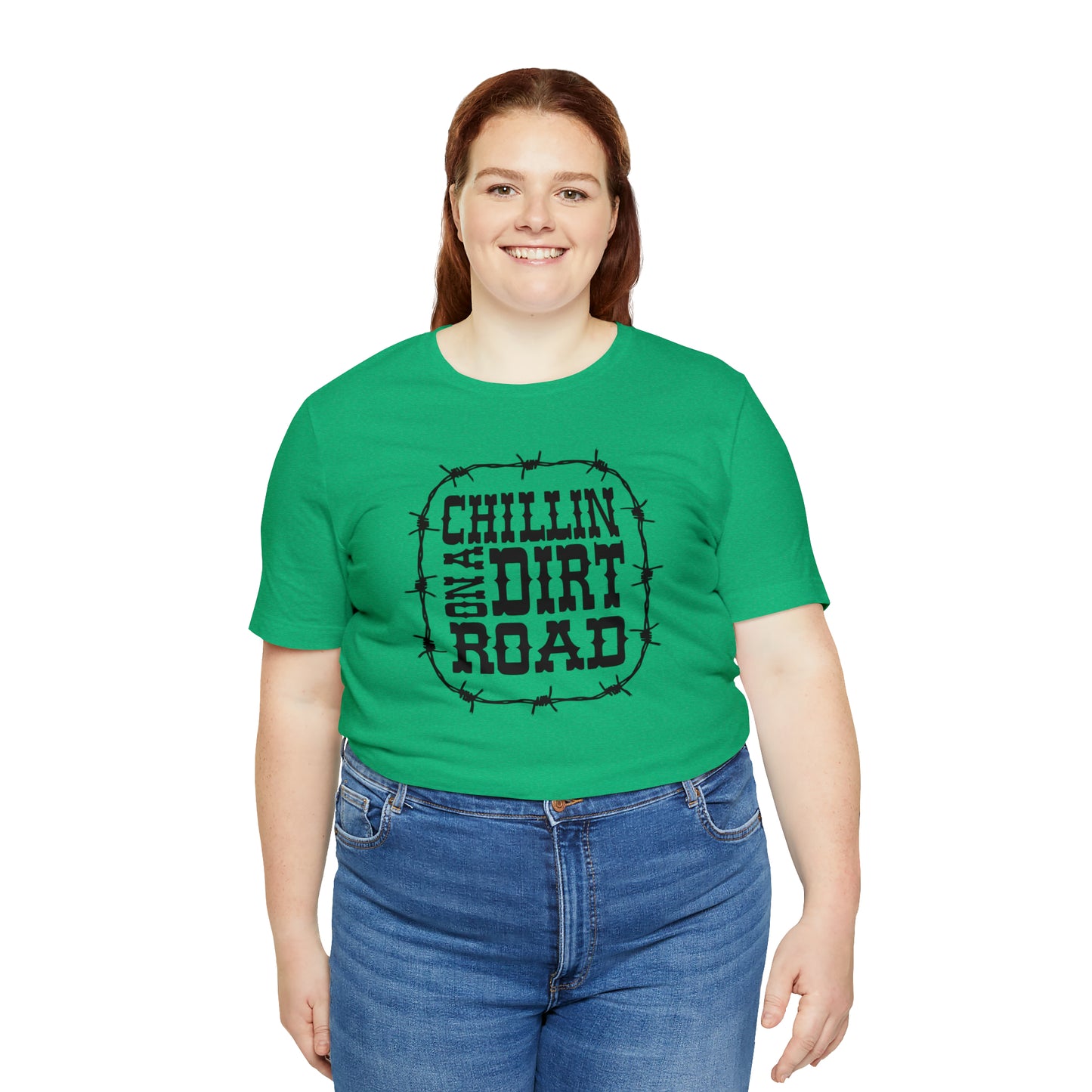 "Chillin' on a Dirt Road" Unisex Jersey Short Sleeve Tee