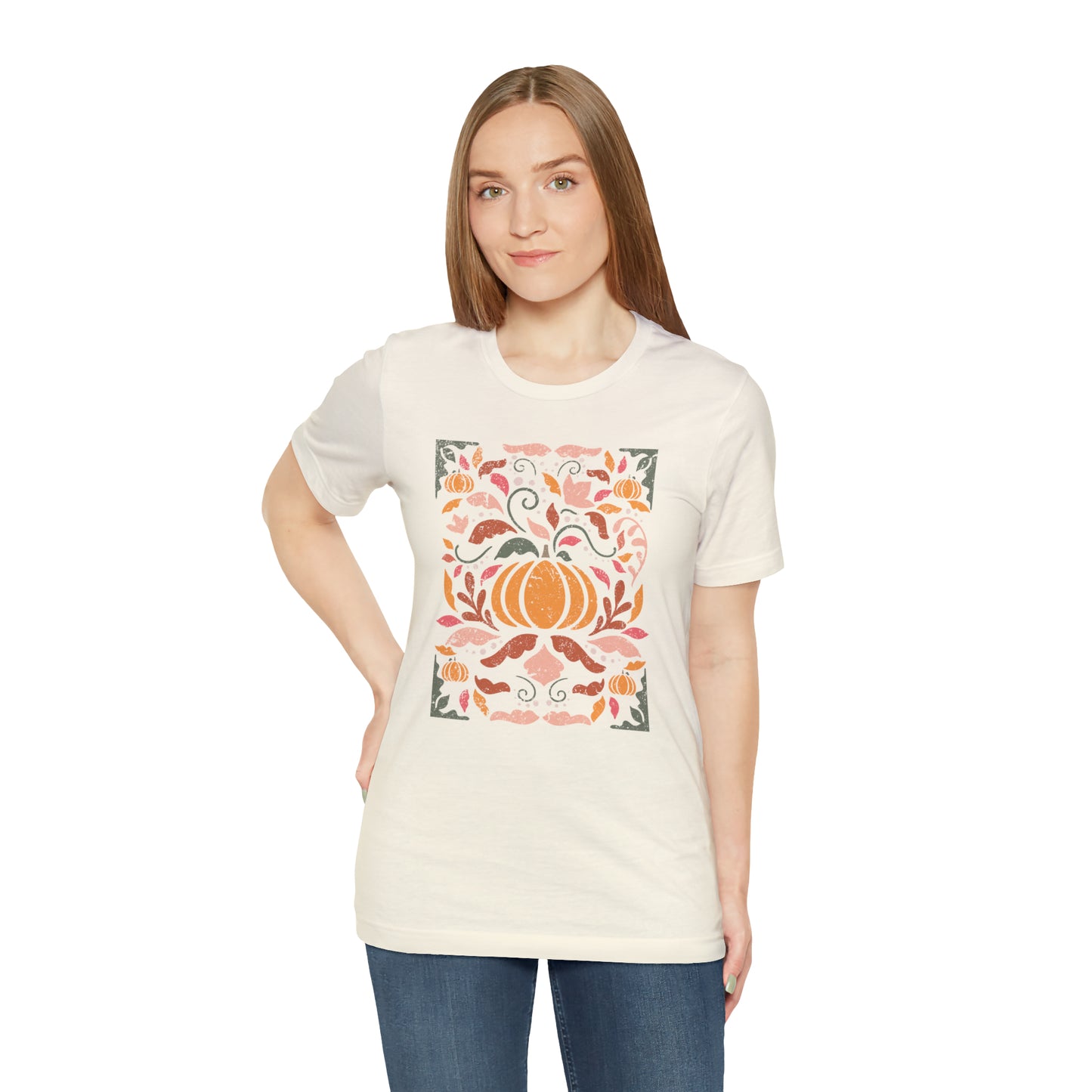 Distressed Boho Fall Floral Mural T-Shirt