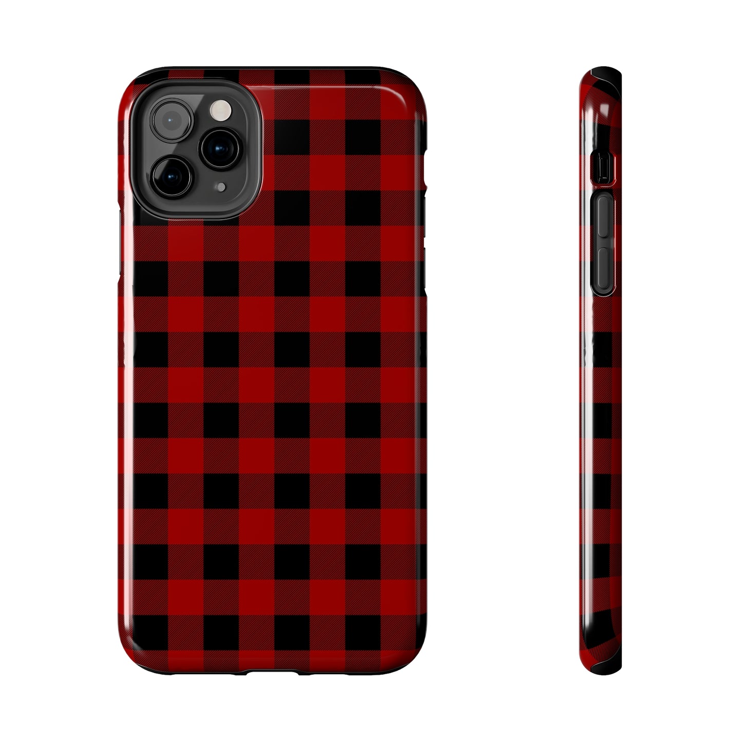 Red and Black Plaid Tough Phone Cases