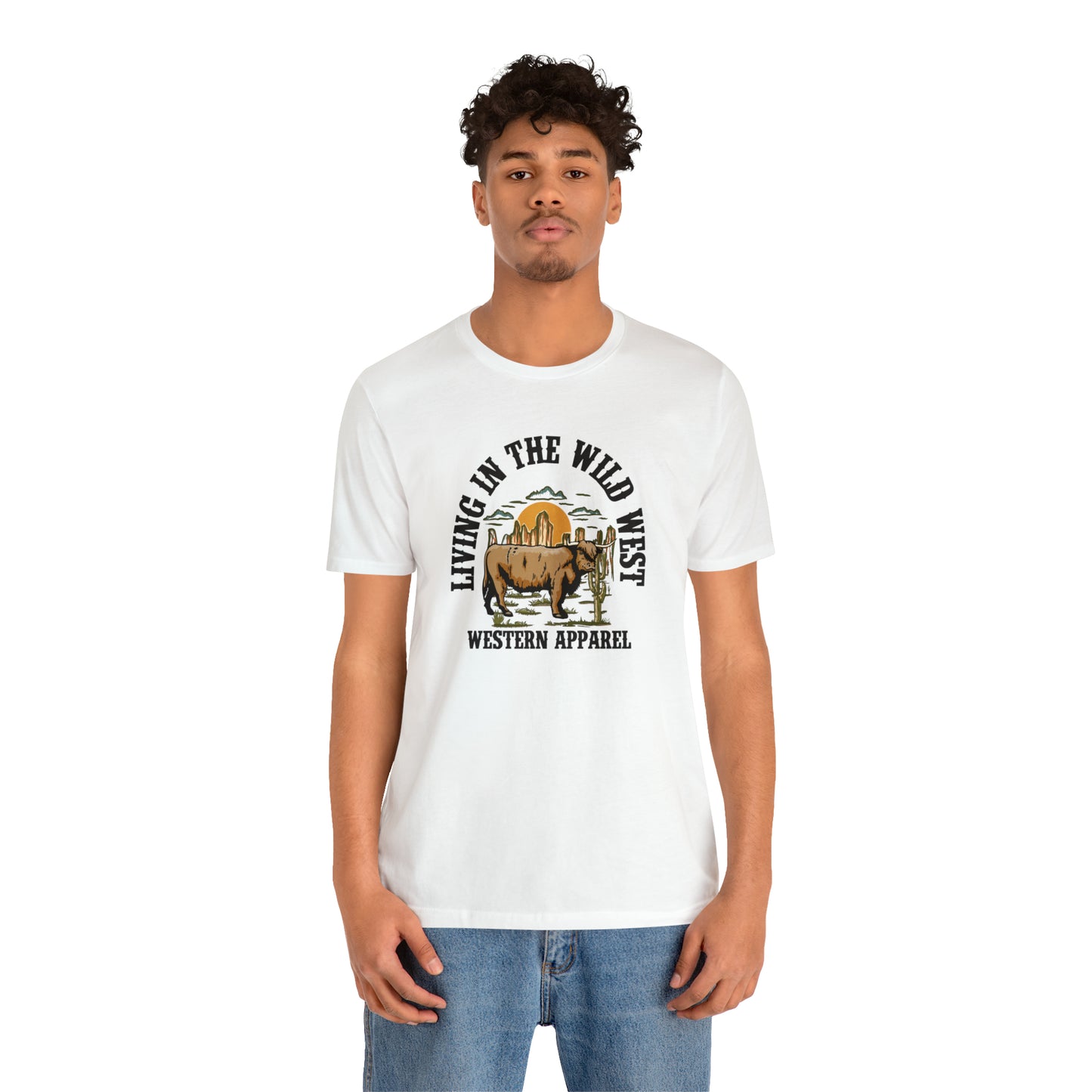 "Living in in the Wildwest" Unisex Jersey Short Sleeve Tee