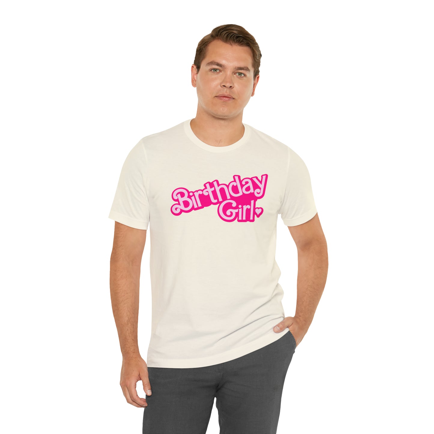 Birthday Girl Hot Pink Barbie Print T-Shirt -