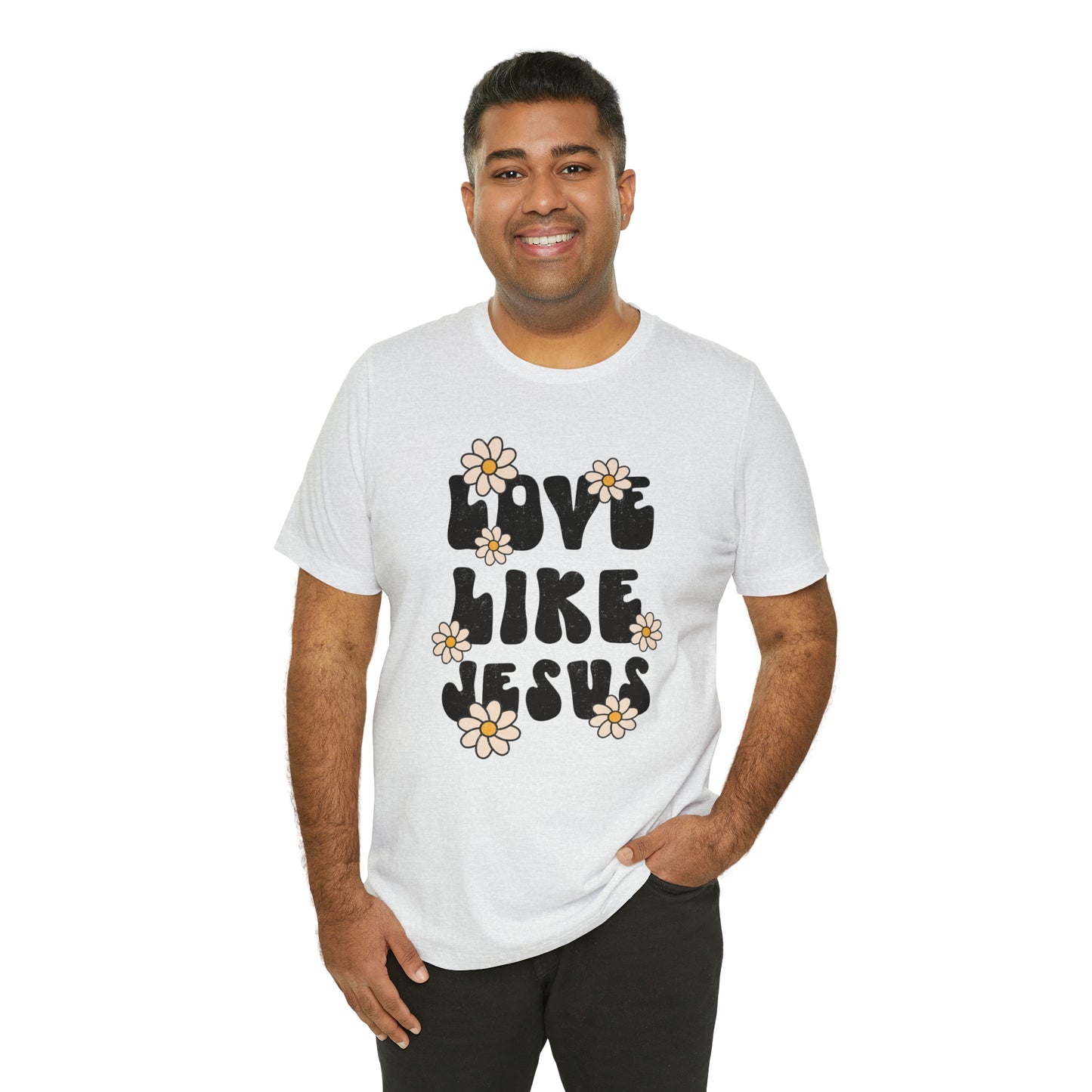 Distressed Daisy Love Like Jesus T-Shirt