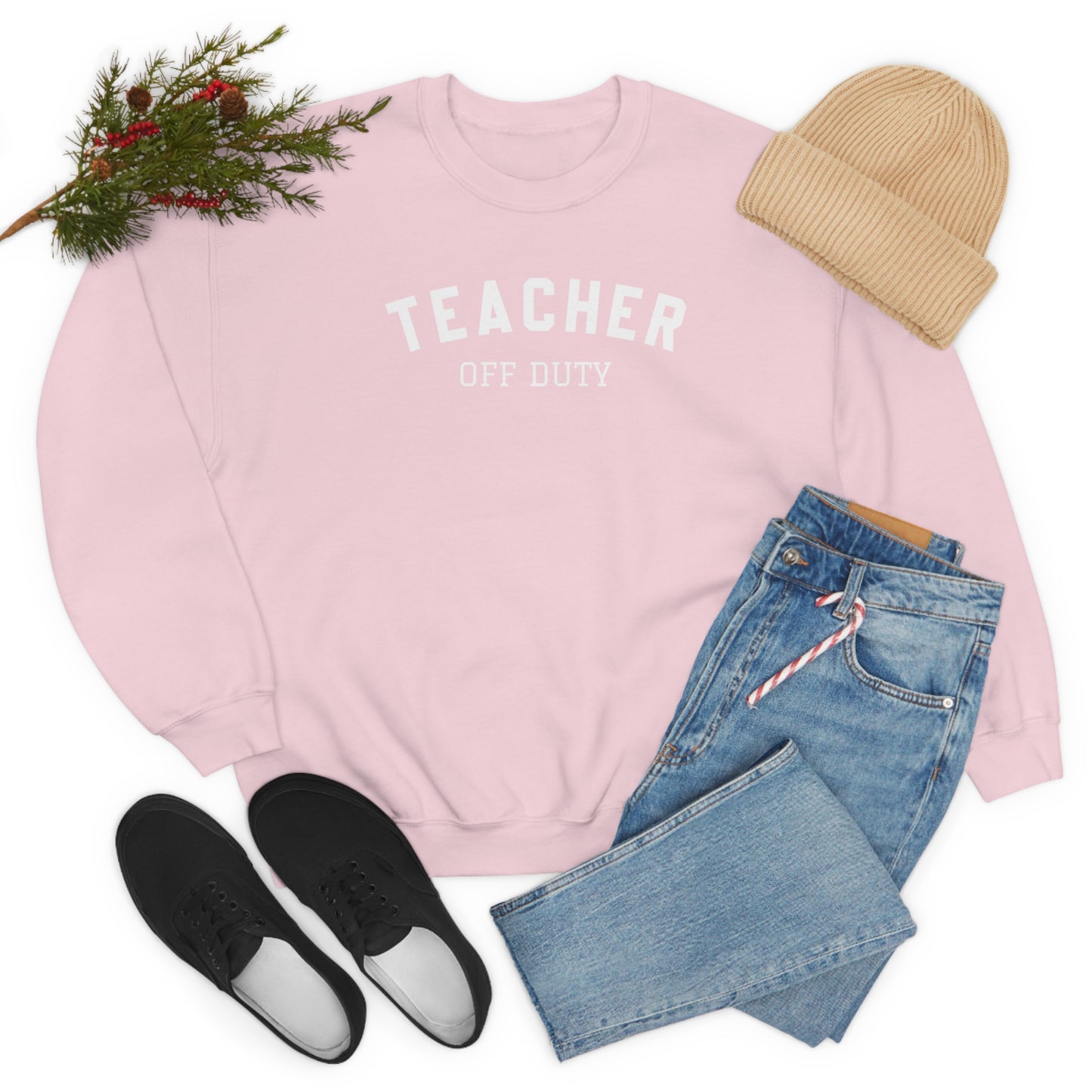 "Teacher Off-Duty" - Unisex Heavy Blend™ Crewneck Sweatshirt