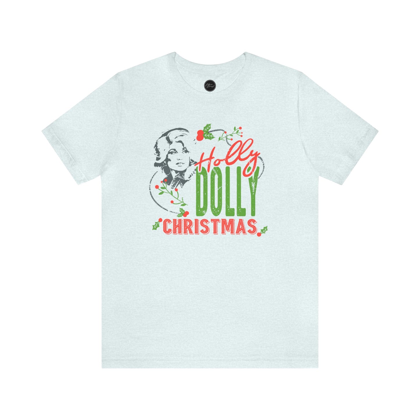 Holly Dolly Christmas Bella Jersey Short Sleeve Tee (Unisex)