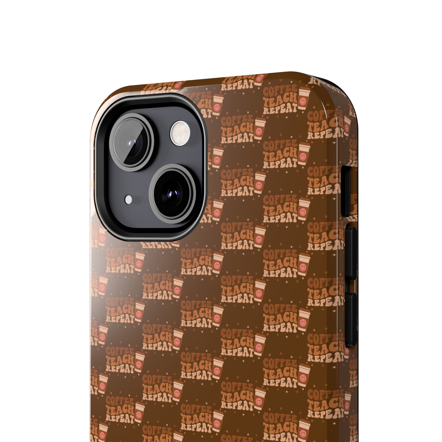 Coffee Teach Repeat Patterned Tough Phone Cases