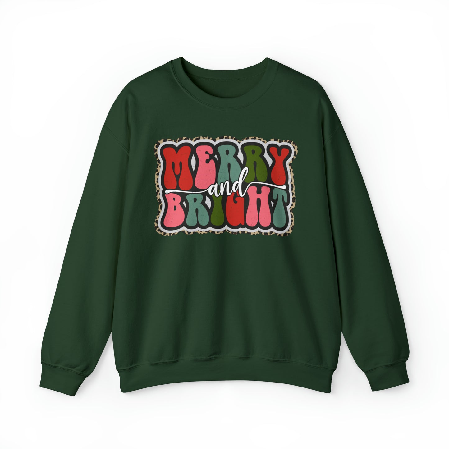 Merry and Bright Christmas Unisex Heavy Blend™ Crewneck Sweatshirt