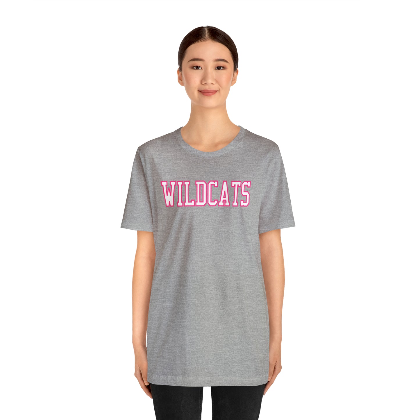 Pink Salem Wildcats Jersey Short Sleeve Tee - Green Print