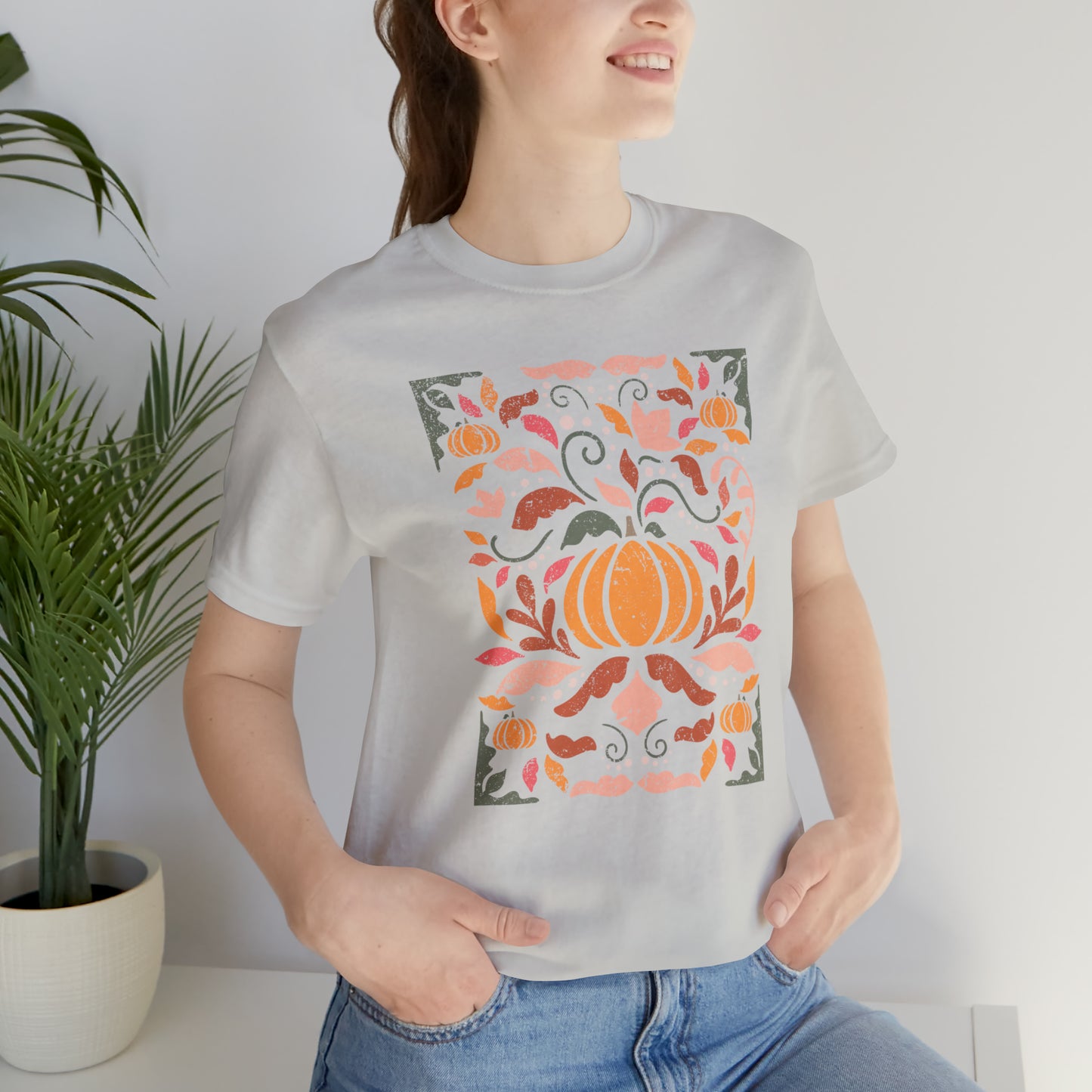 Distressed Boho Fall Floral Mural T-Shirt