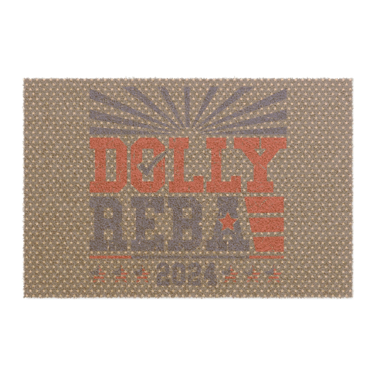 American Stars Dolly and Reba for President 2024 Coir Mat