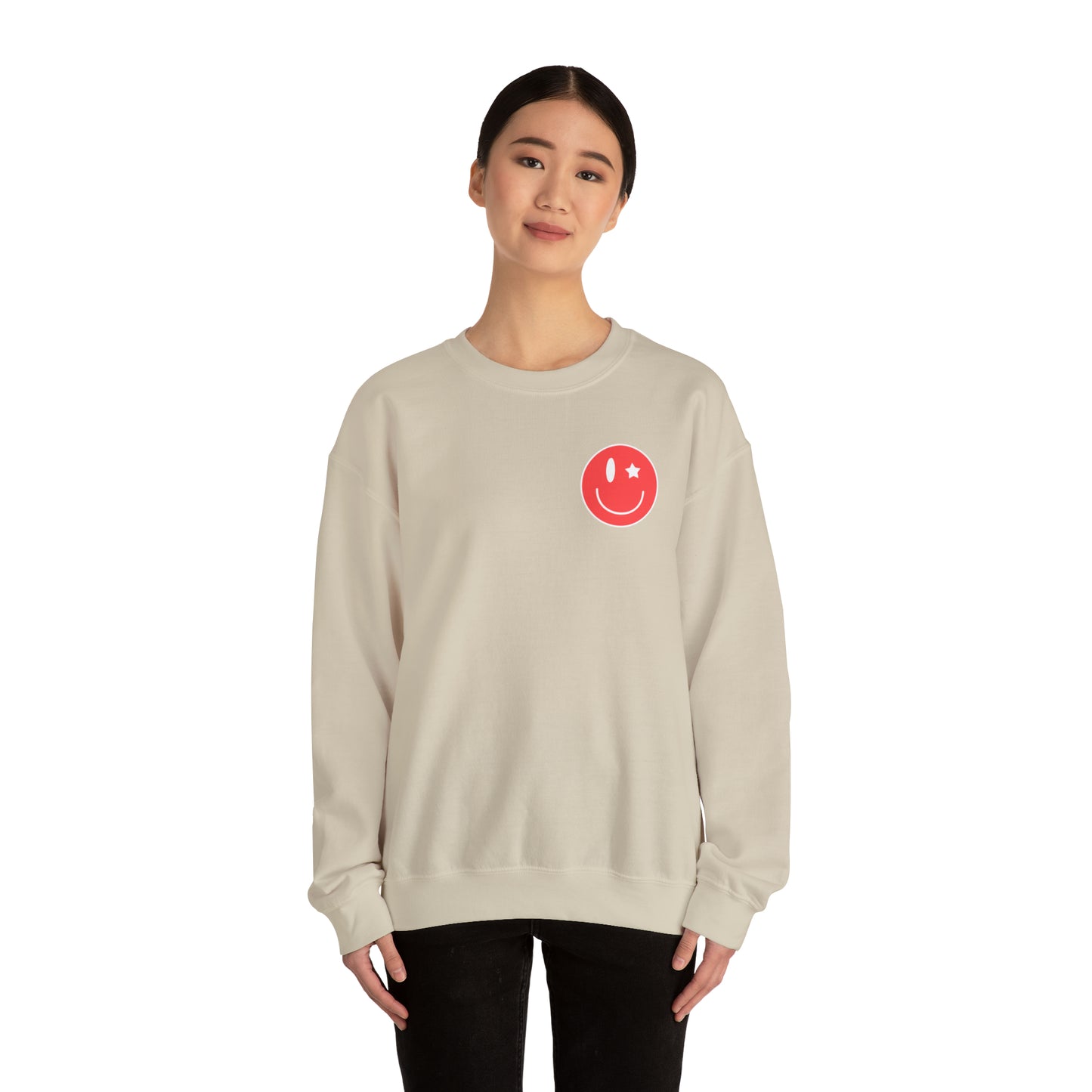 Front and Back Image "Love Vibes" Unisex Heavy Blend™ Crewneck Sweatshirt