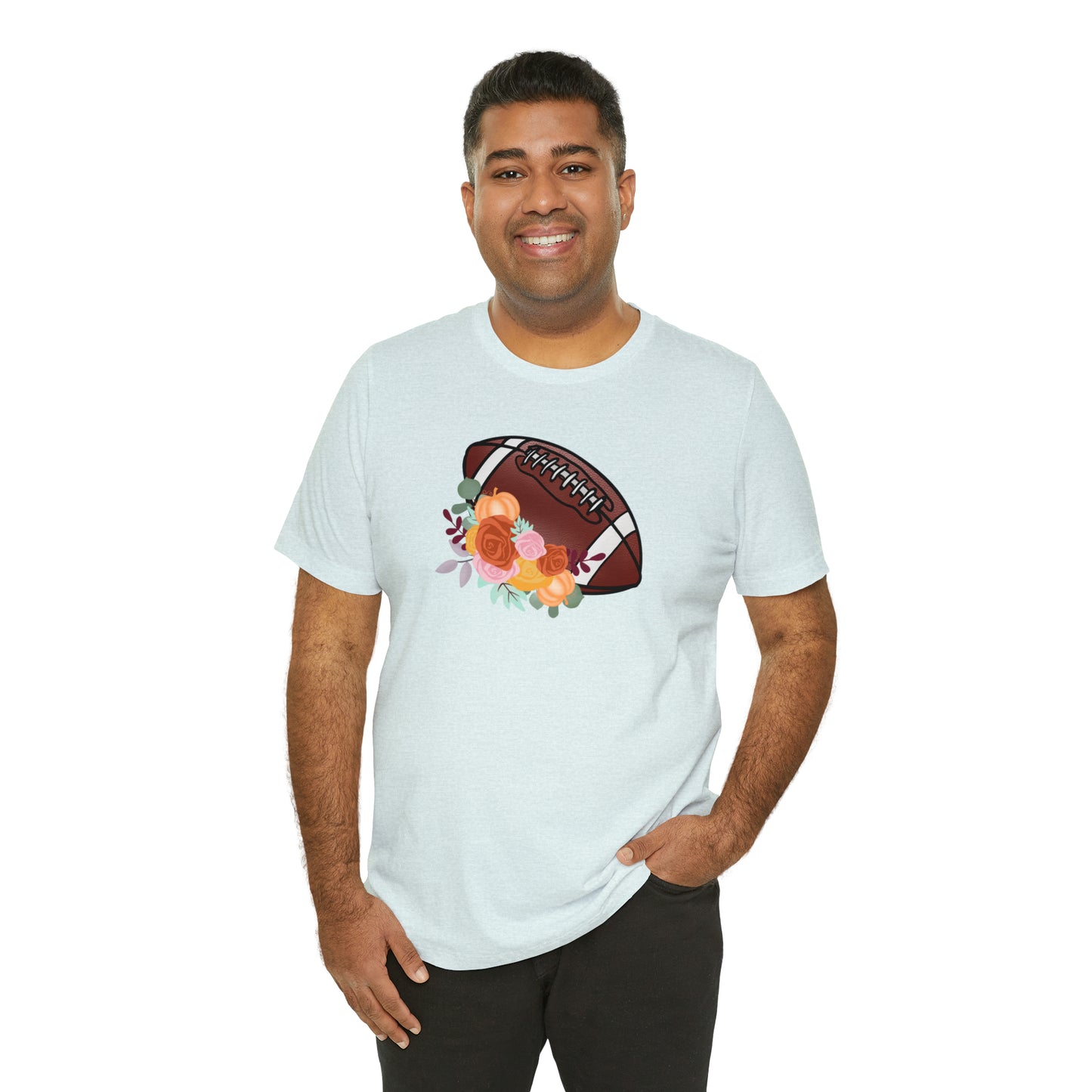 Fall Floral Football  T-Shirt