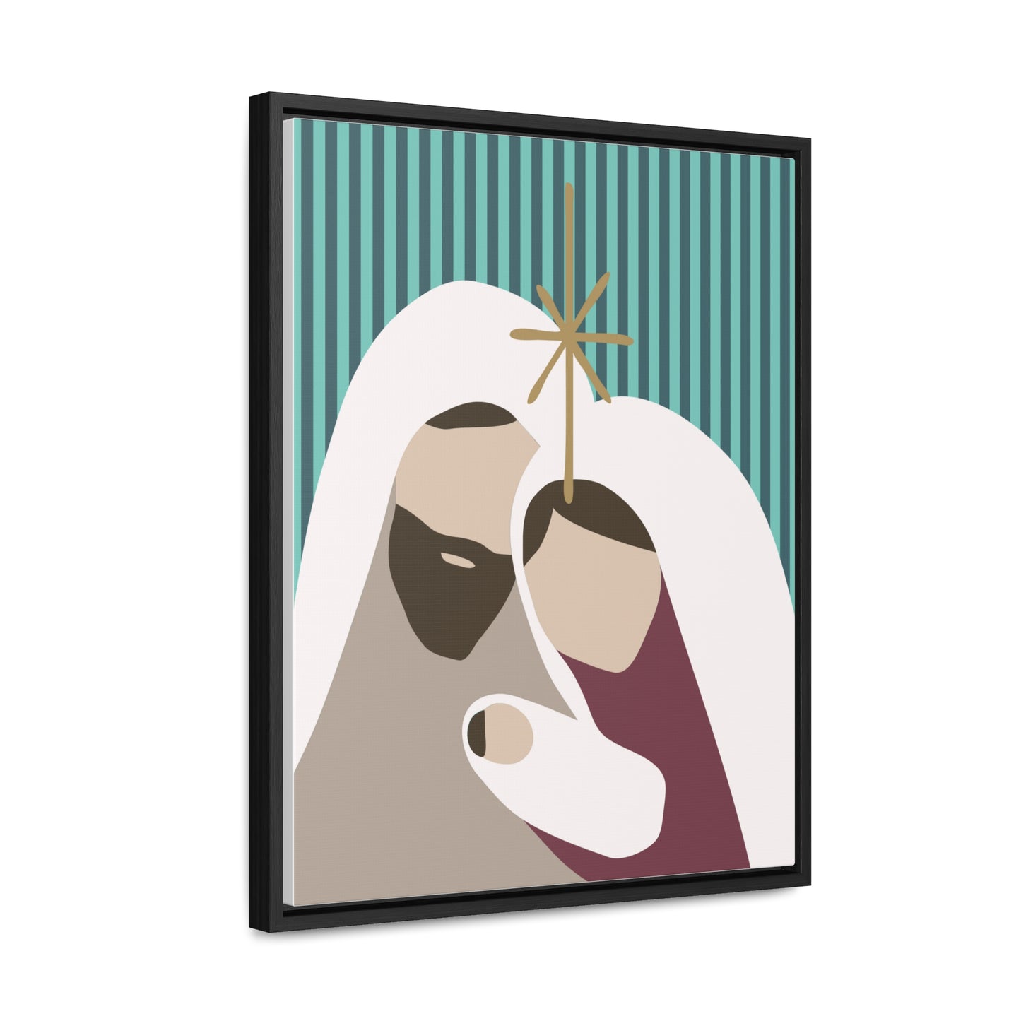 Holy Family Christian Christmas Holiday Gallery Canvas Wraps, Vertical Frame