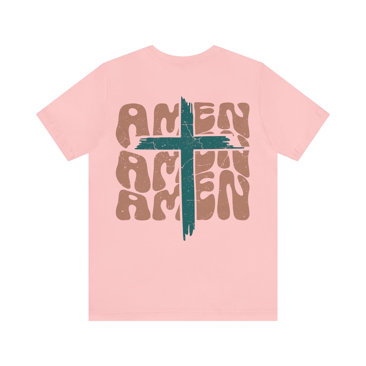 Amen Amen Amen with Cross Front and Back Design T-Shirt