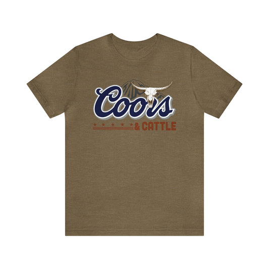 Beer and Cattle Unisex Jersey Short Sleeve Tee