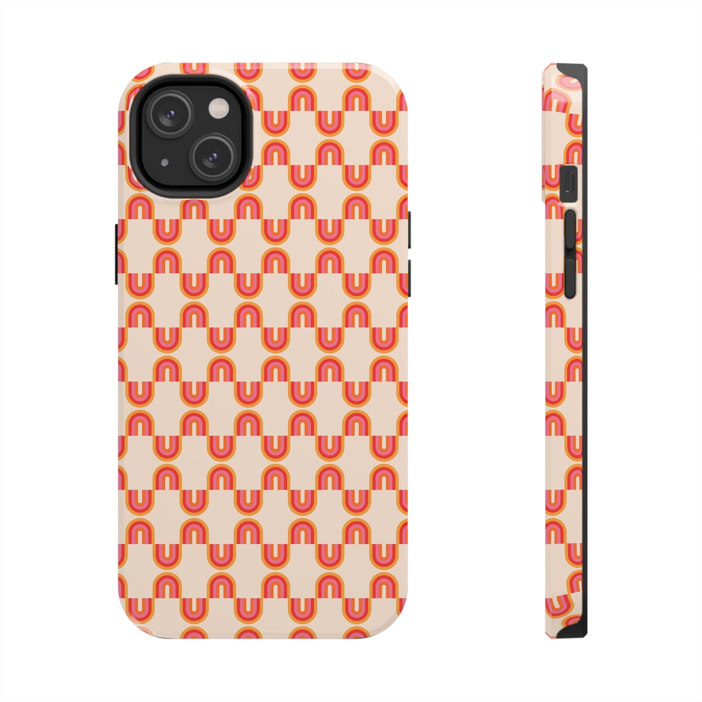 Retro Red Rainbow Pattern Tough Phone Cases