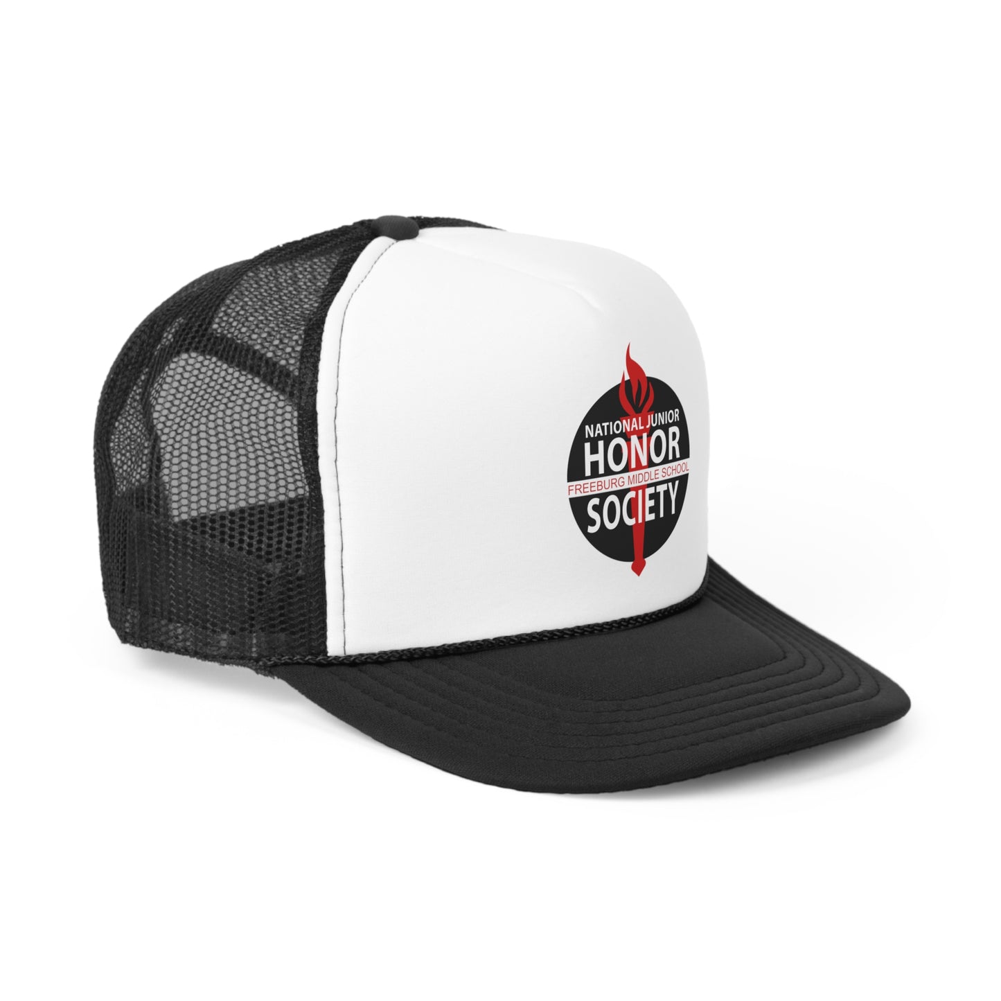 NJHS National Junior Honor Society Red and Black Design Tall Trucker Caps