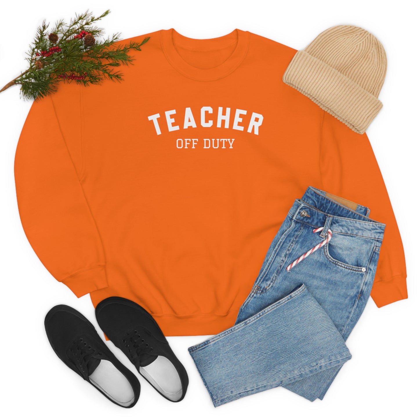 "Teacher Off-Duty" - Unisex Heavy Blend™ Crewneck Sweatshirt