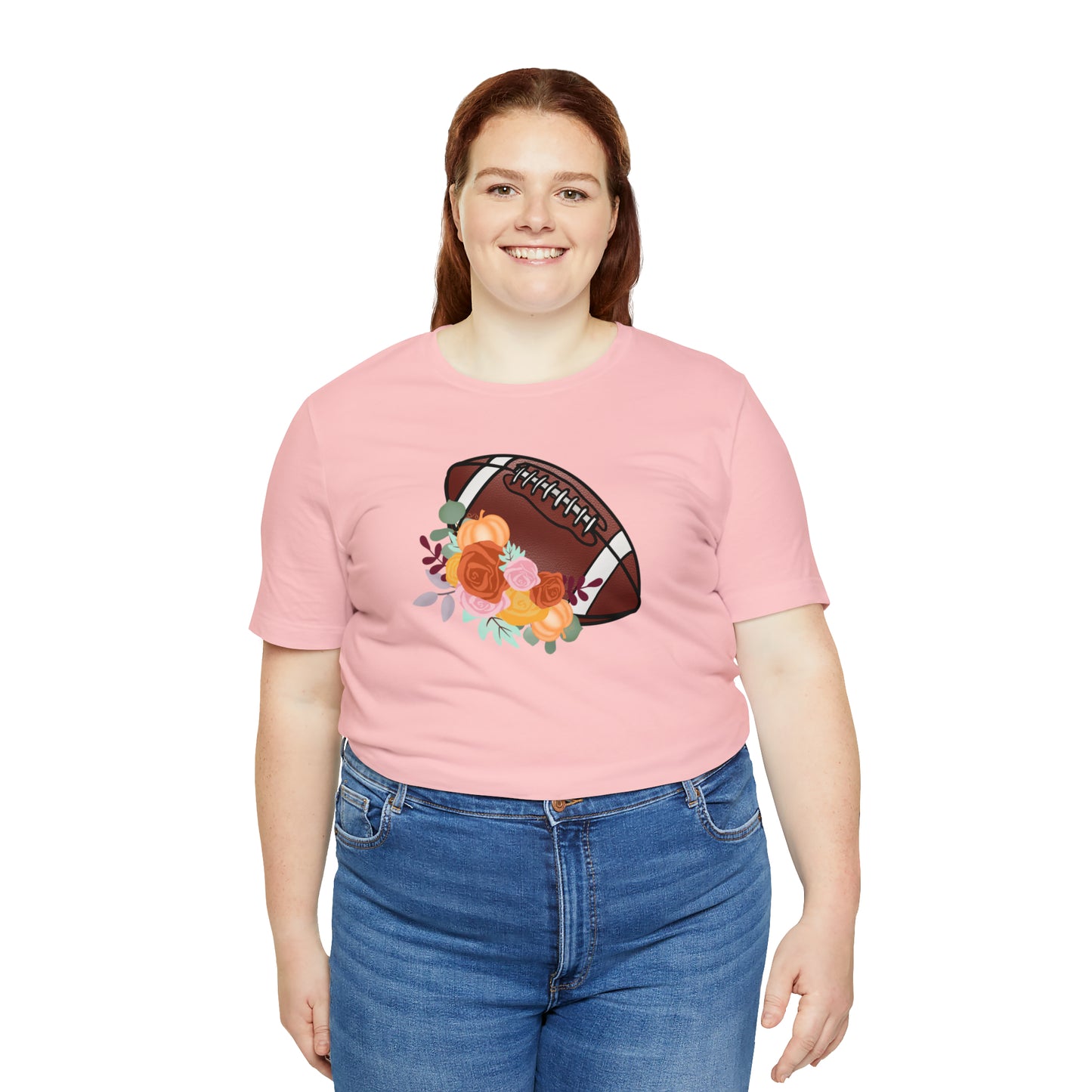 Fall Floral Football  T-Shirt