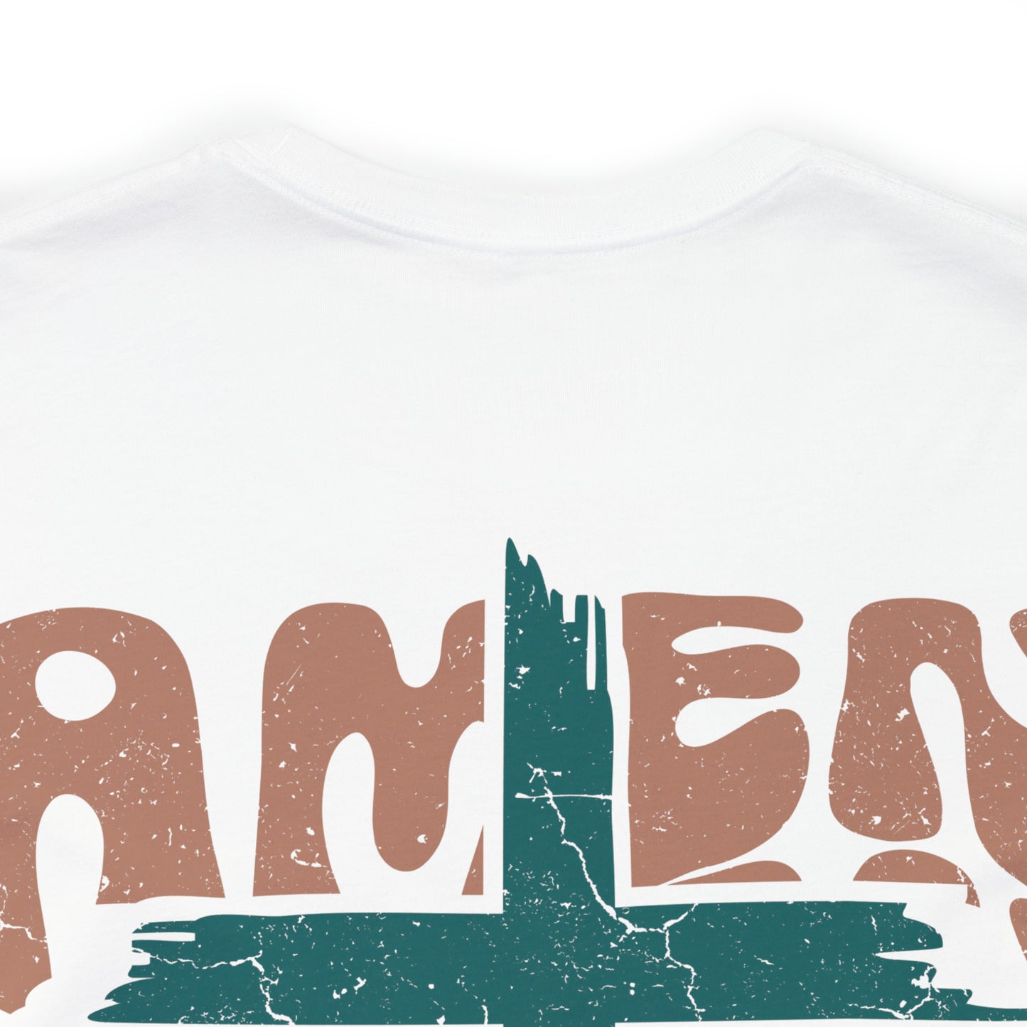 Amen Amen Amen with Cross Front and Back Design T-Shirt