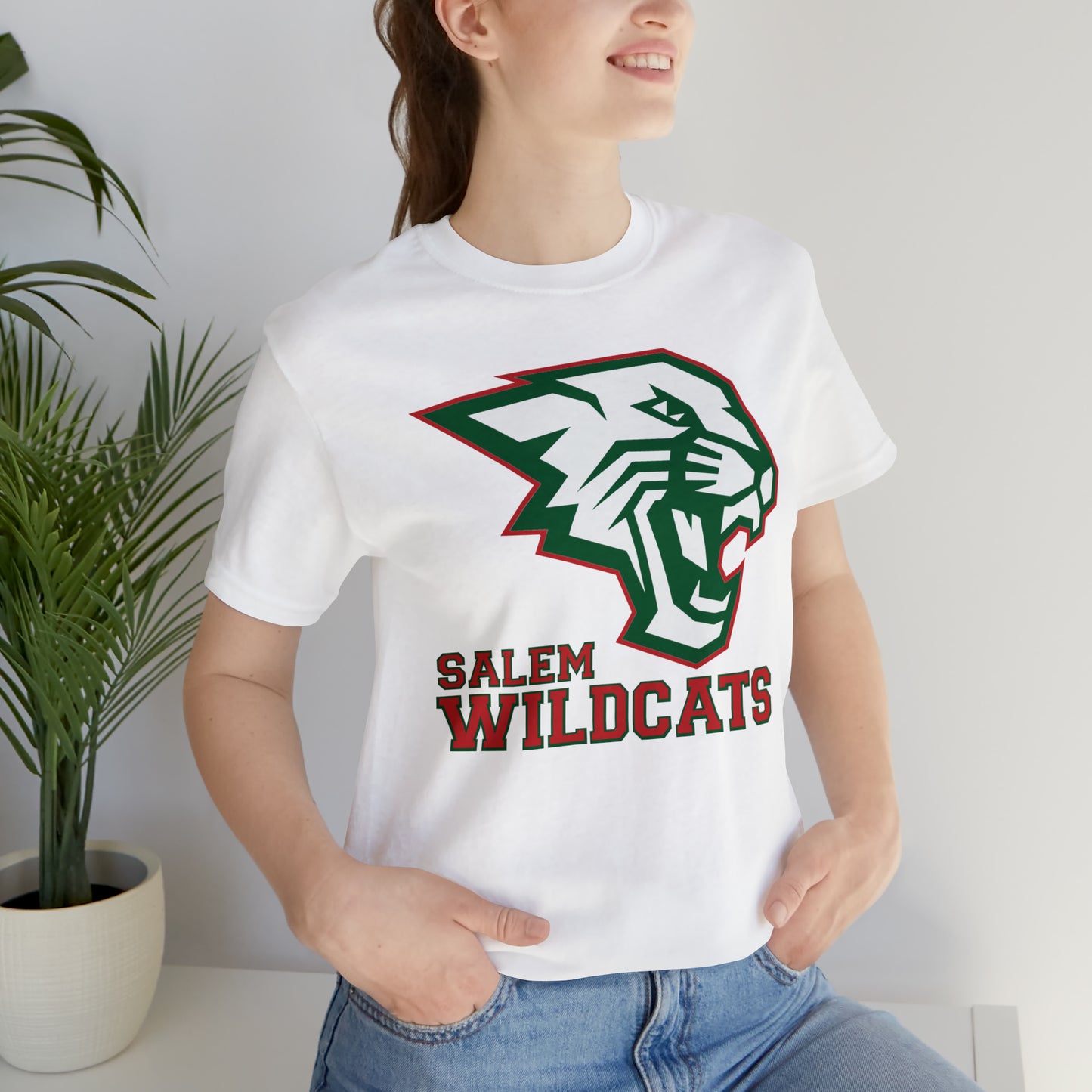 Salem Wildcats Jersey Short Sleeve Tee - Red Print