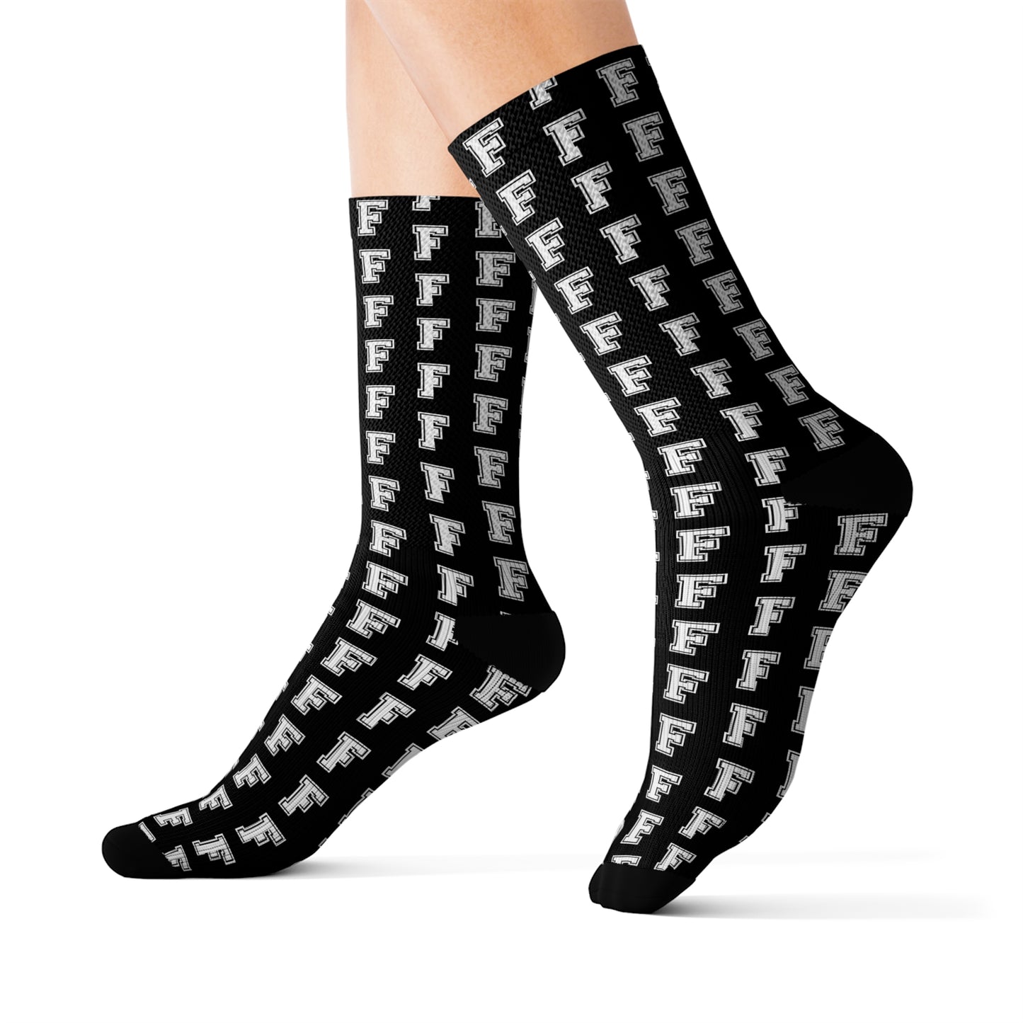 Freeburg Midgets Varsity F Sublimation Socks - Black