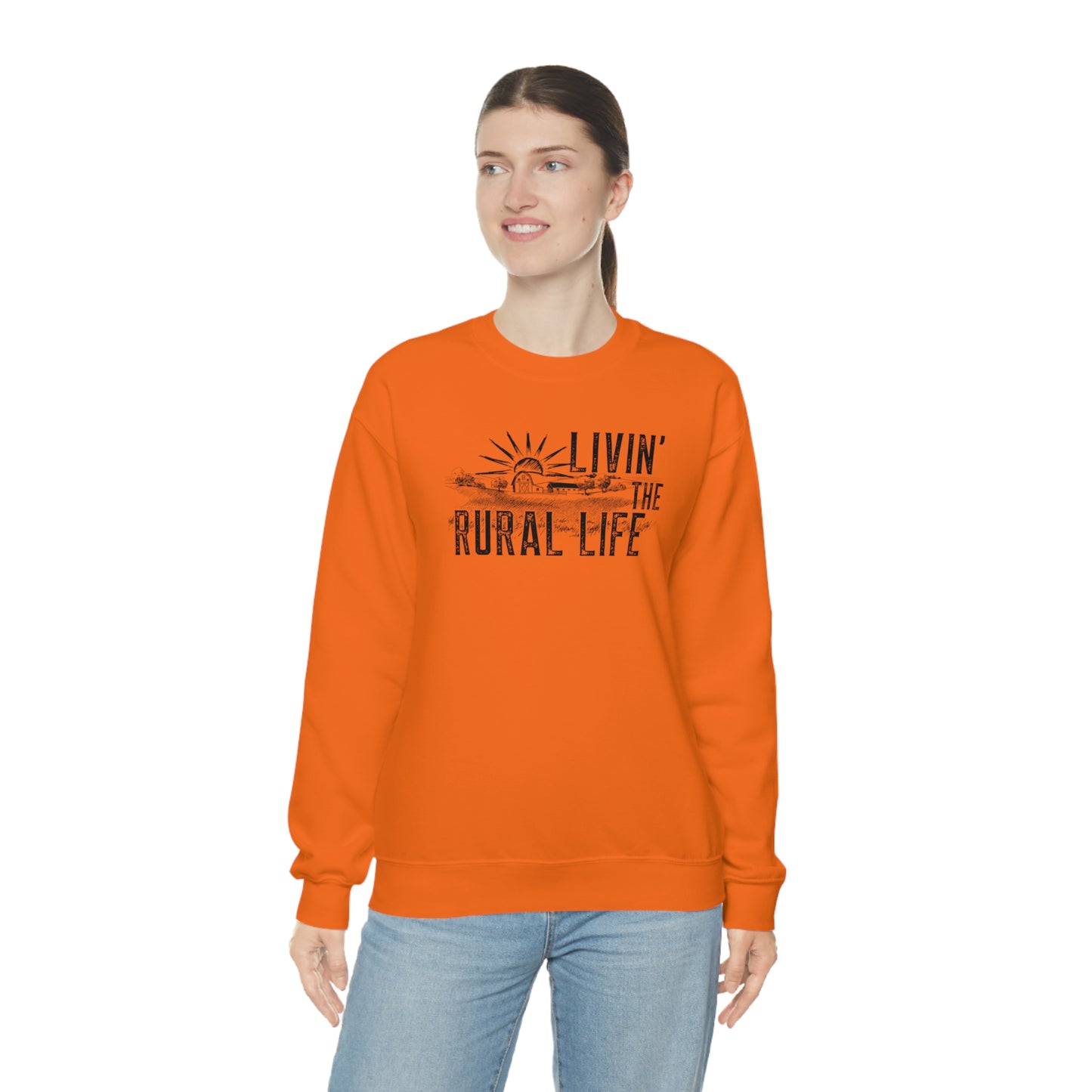 "Livin' the Rural Life" - Unisex Heavy Blend™ Crewneck Sweatshirt