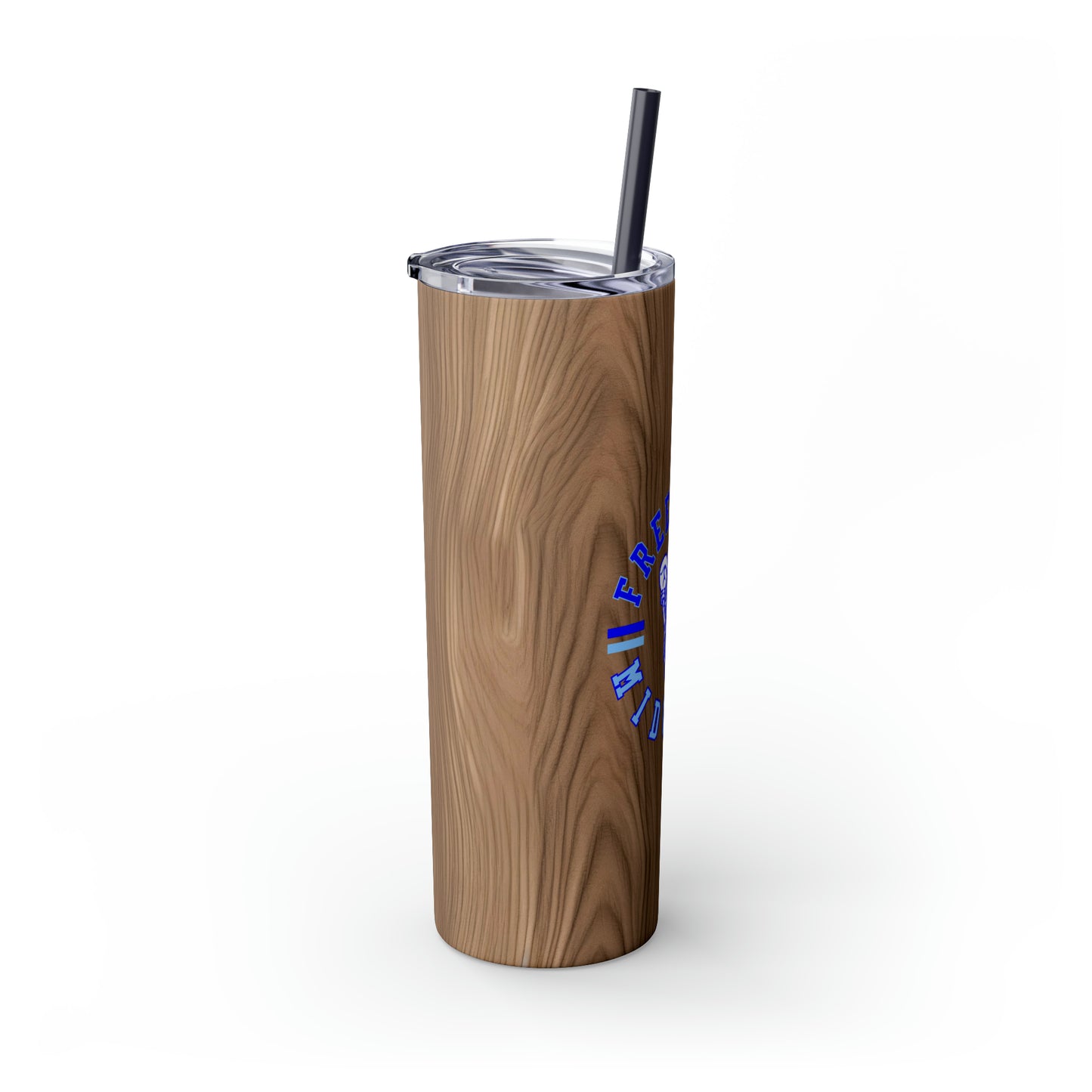 Freeburg Midgets Circle Logo Skinny Tumbler with Pick your Color Straw, 20oz